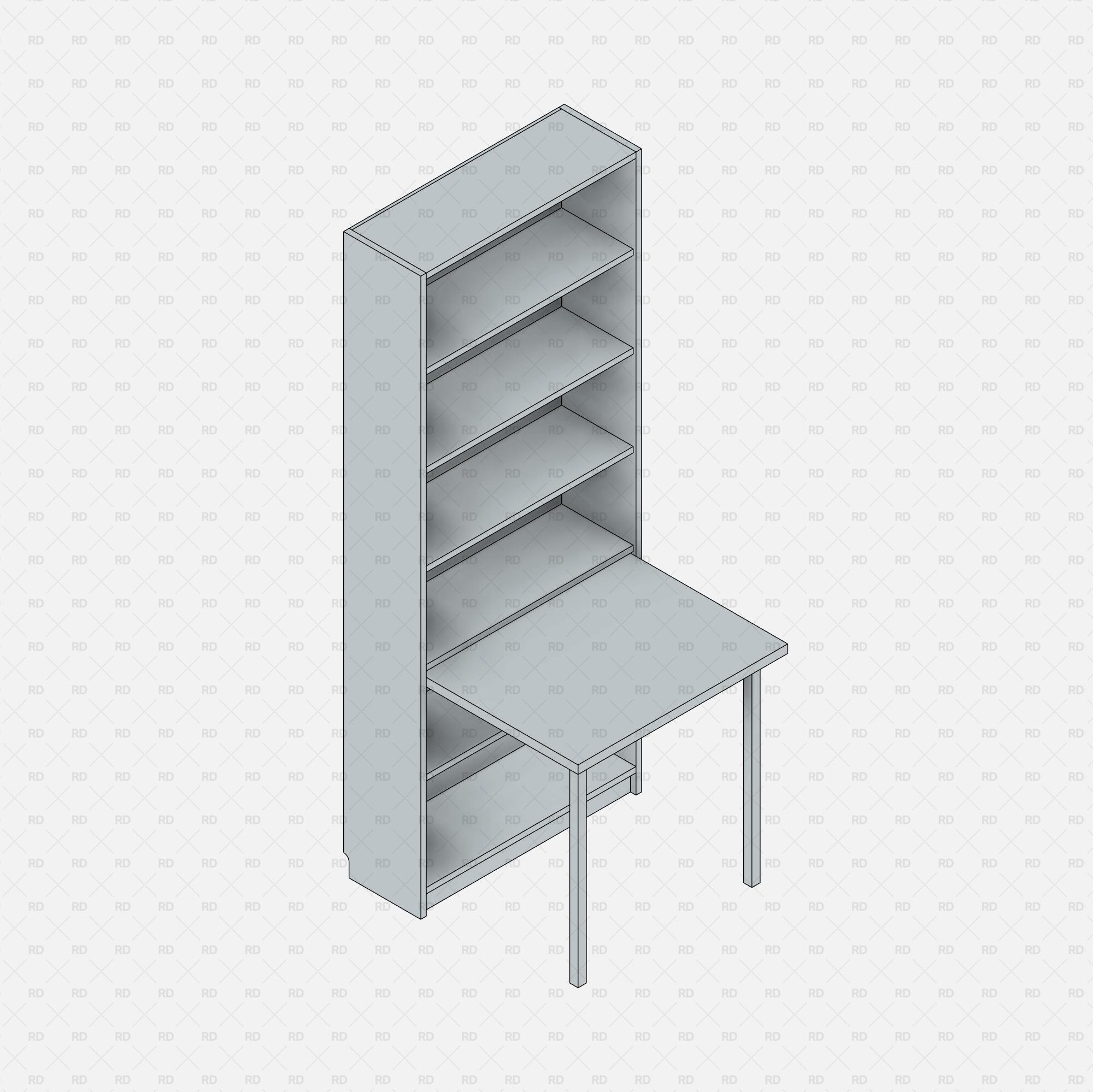 free download revit IKEA BILLY Bookcase 07
