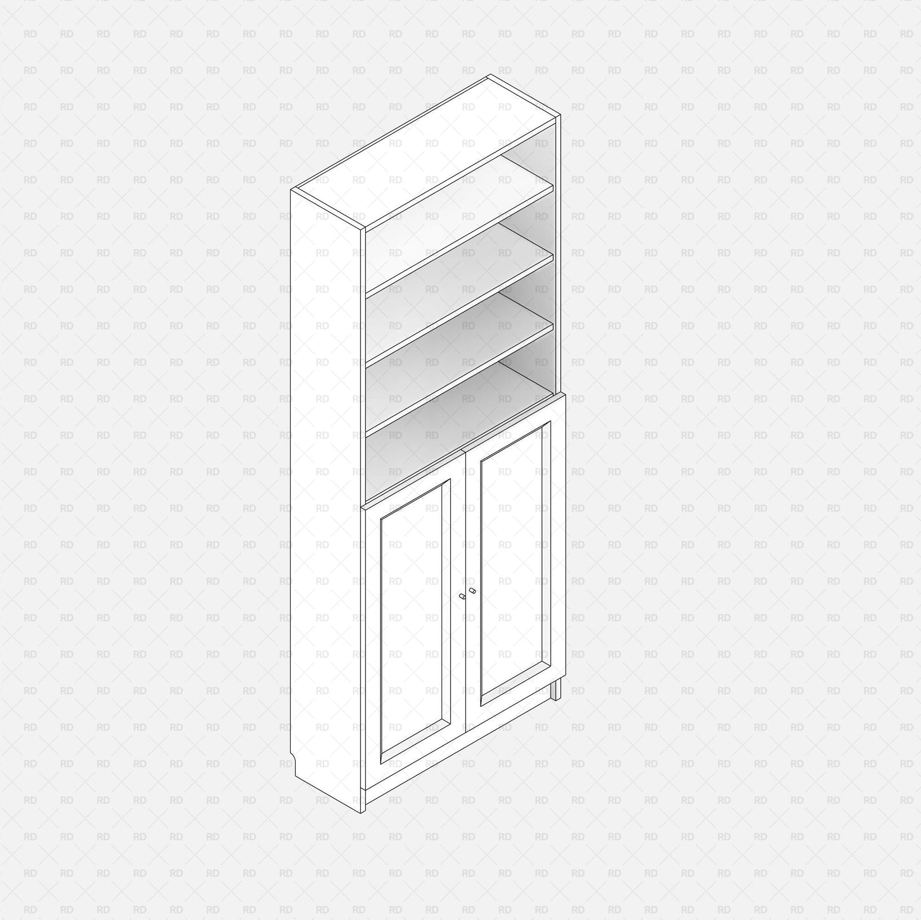 Download FREE Revit IKEA BILLY Bookcase 04 | RD Studio