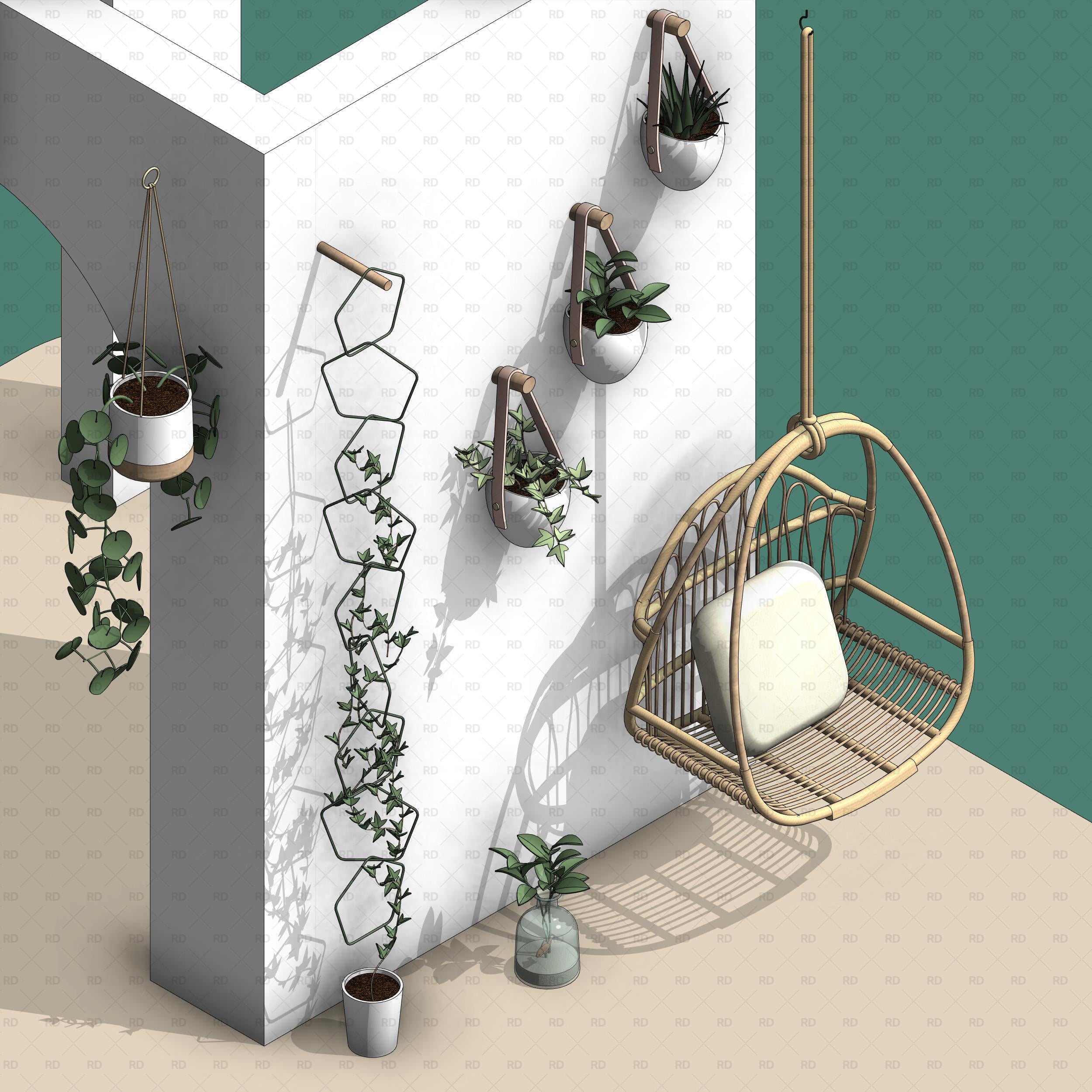 revit interior plants