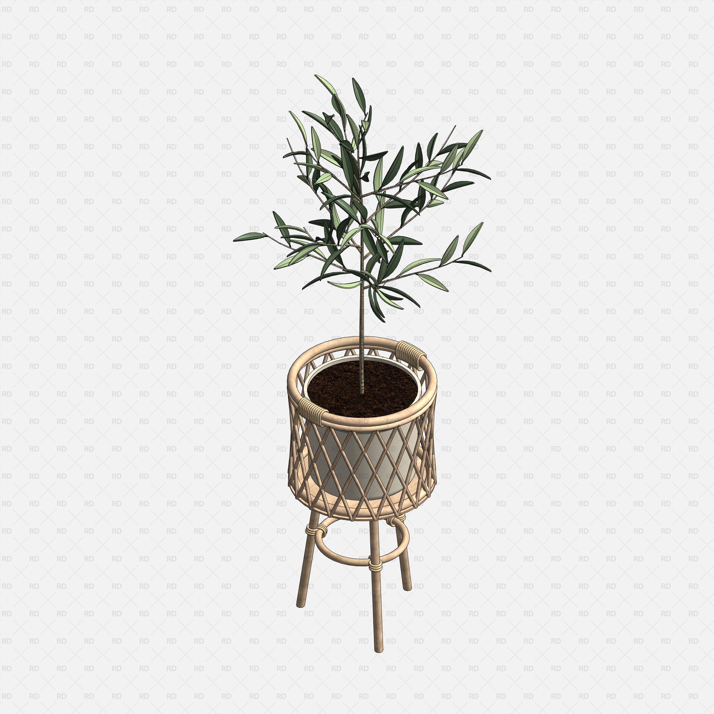 revit potted plant