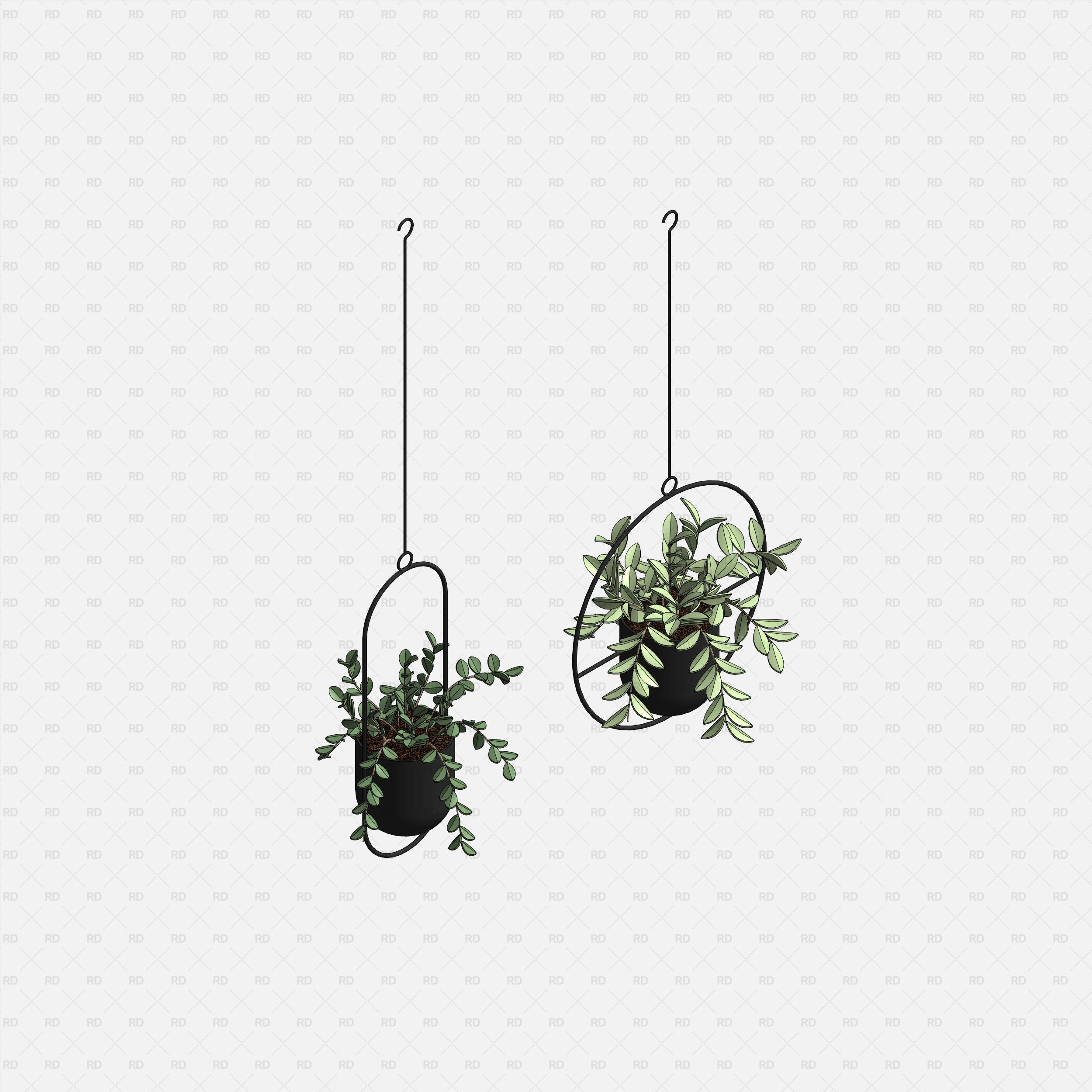 revit hanged plants