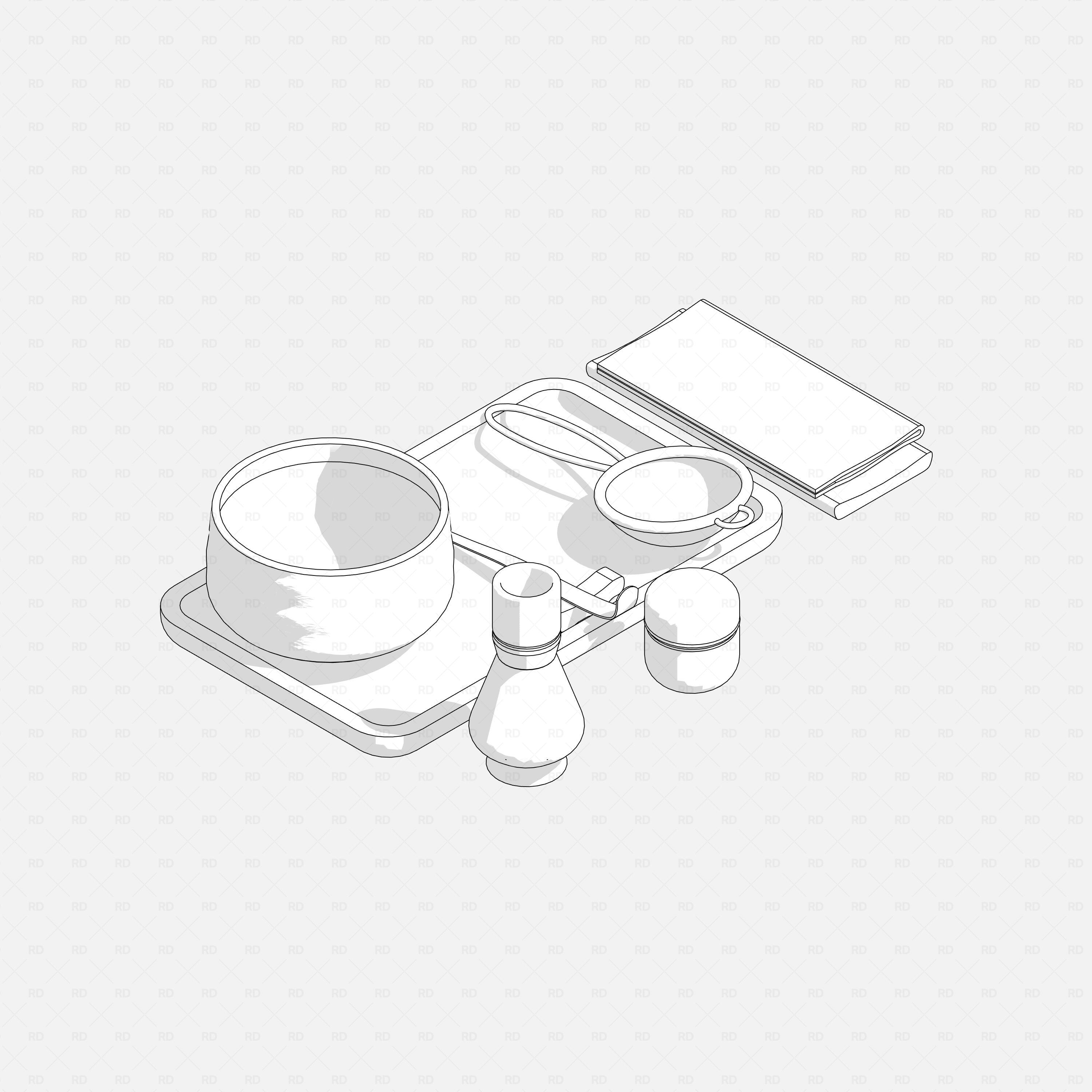 Revit japanese tatami tea room RD Studio BIM blocks rfa japanese matcha set