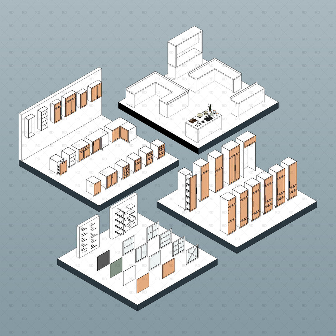 Download Kitchen Revit Families | Includes Showroom | RD Studio