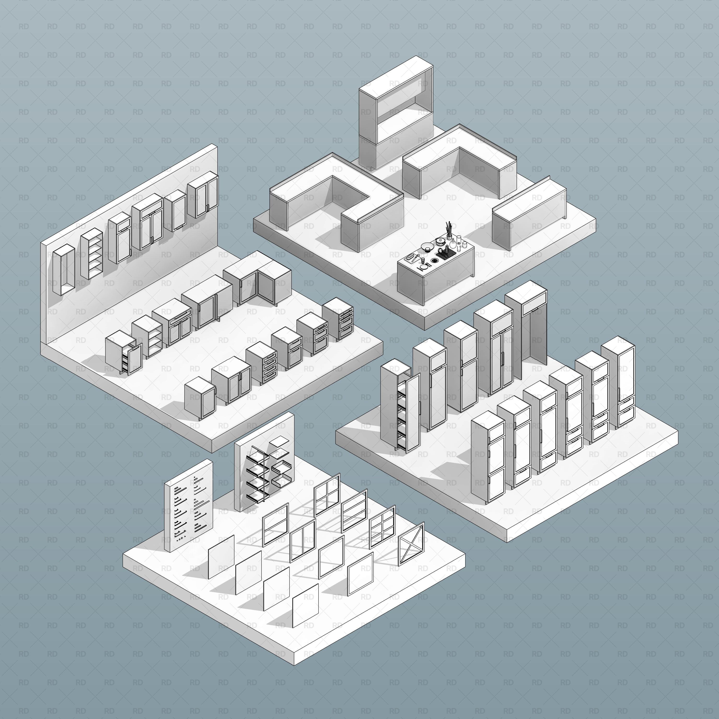 download casework revit families