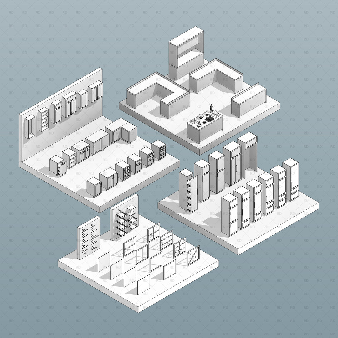 Download Kitchen Revit Families | Includes Showroom | RD Studio