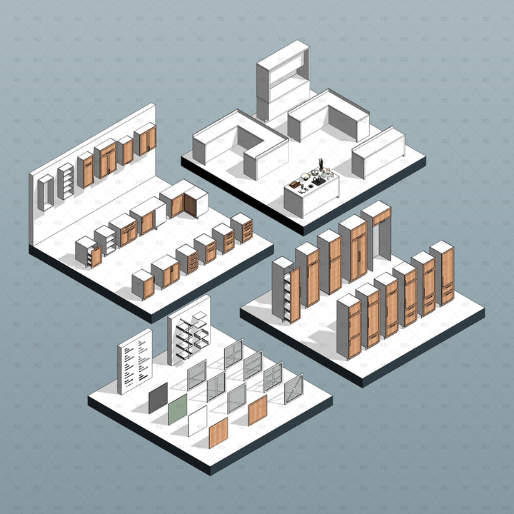 Download Kitchen Revit Families | Includes Showroom | RD Studio