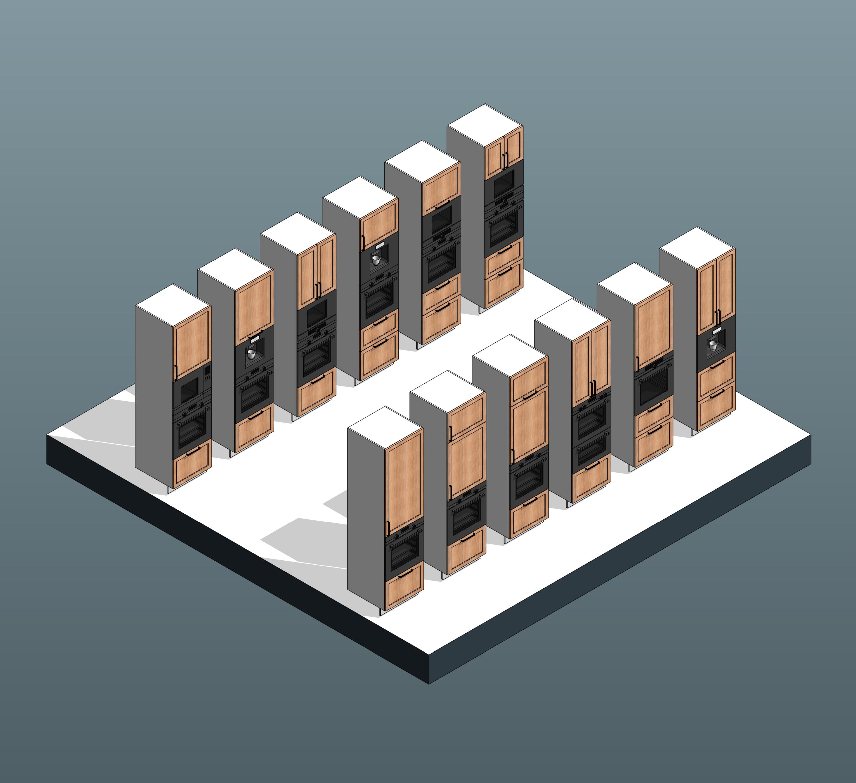 revit tall cabinet with oven