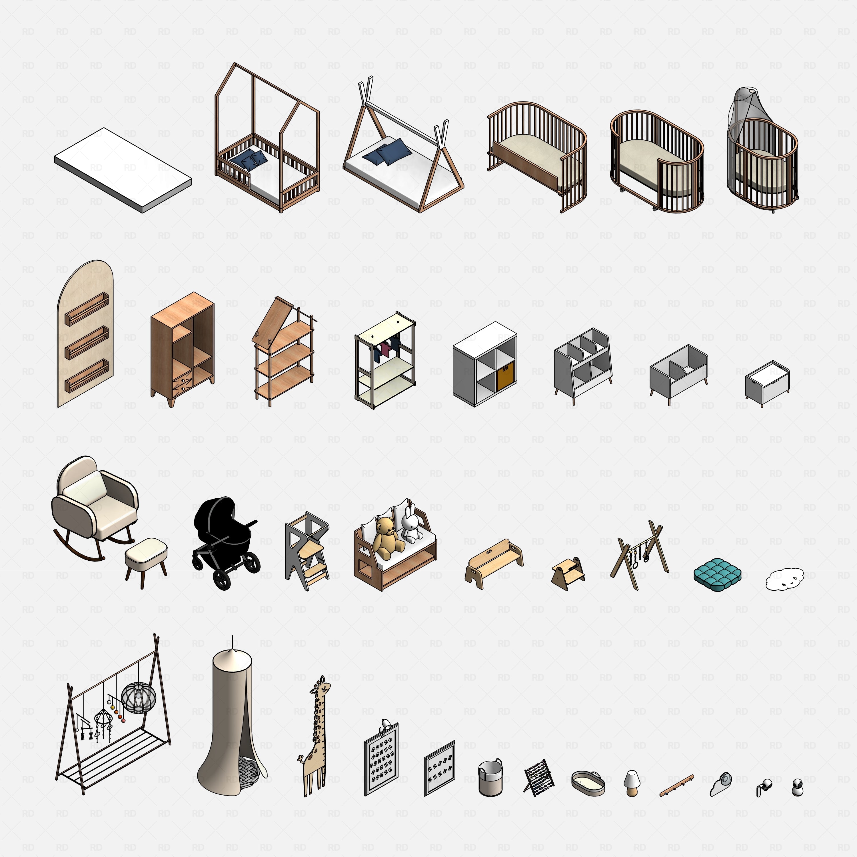 Revit Rds Family Familles de meubles Revit : plus de 1 000 modèles BIM 3D | RD Studio