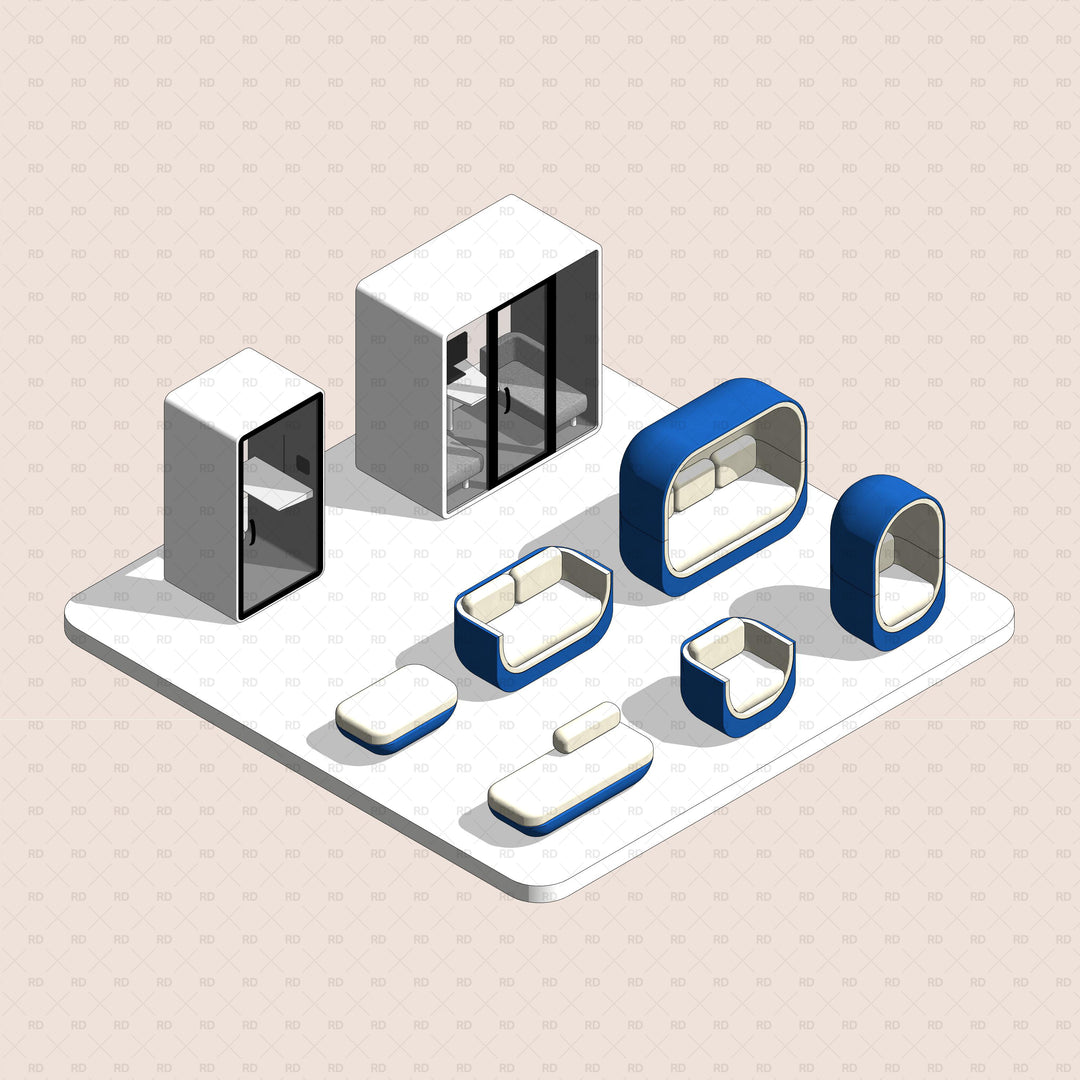 Pod Design Rfa Download Parametric Revit Families - Office Pods | RD Studio