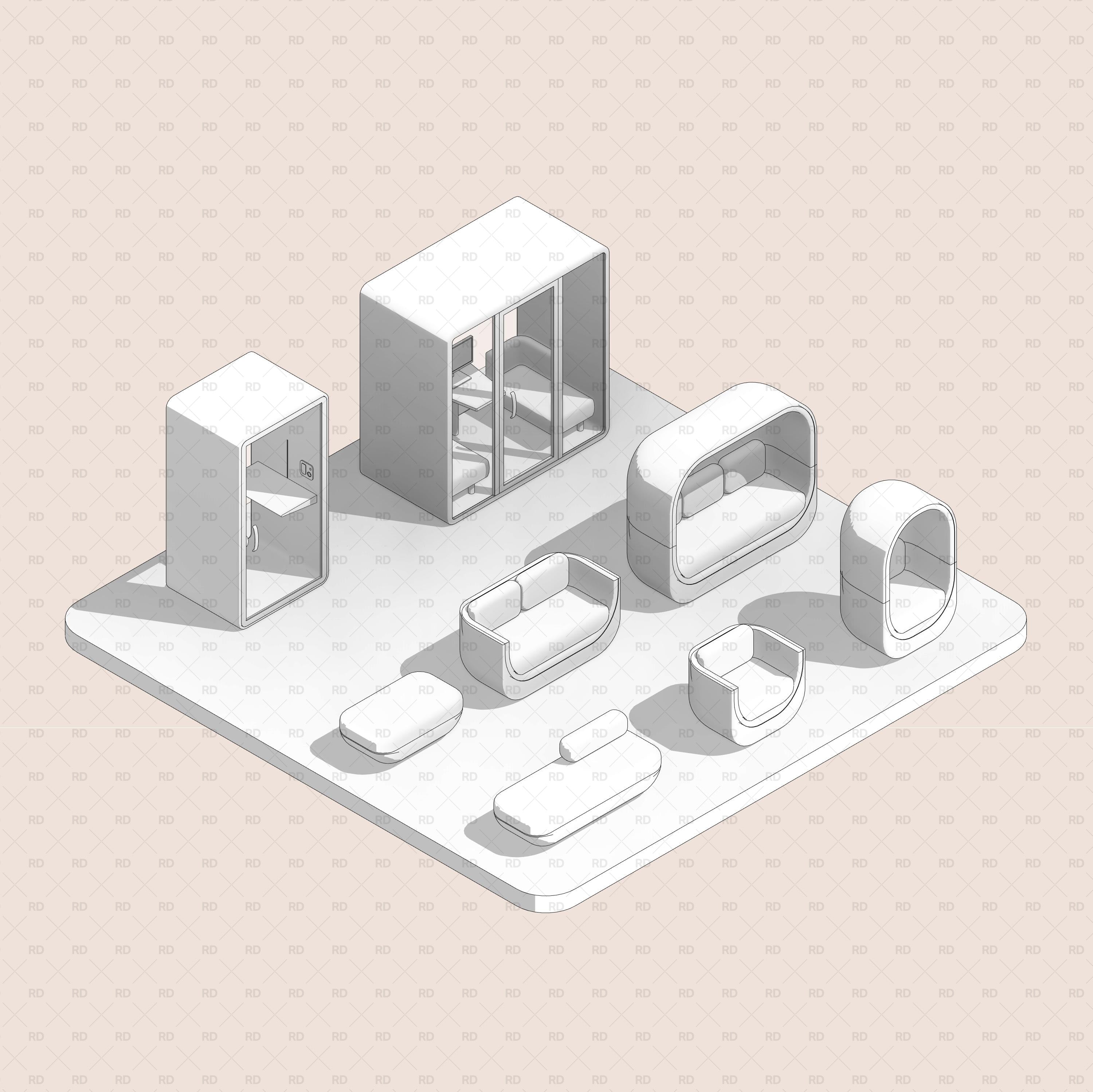 revit office families