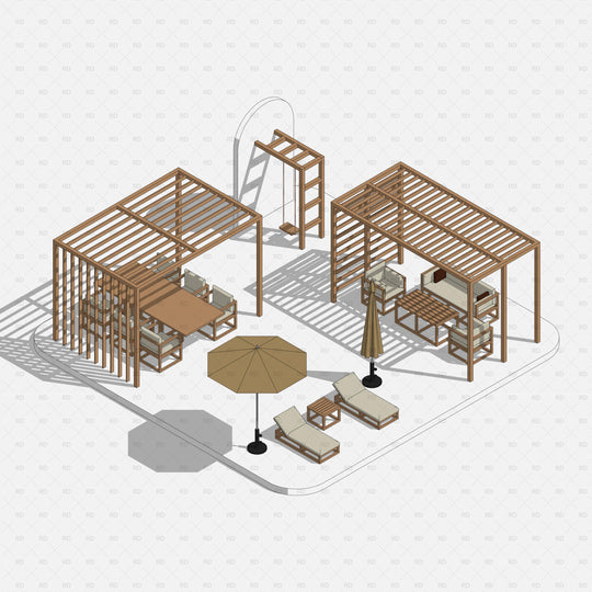 Garden Rvt Files Download Parametric Outdoor Furniture Families for Revit | RD Studio