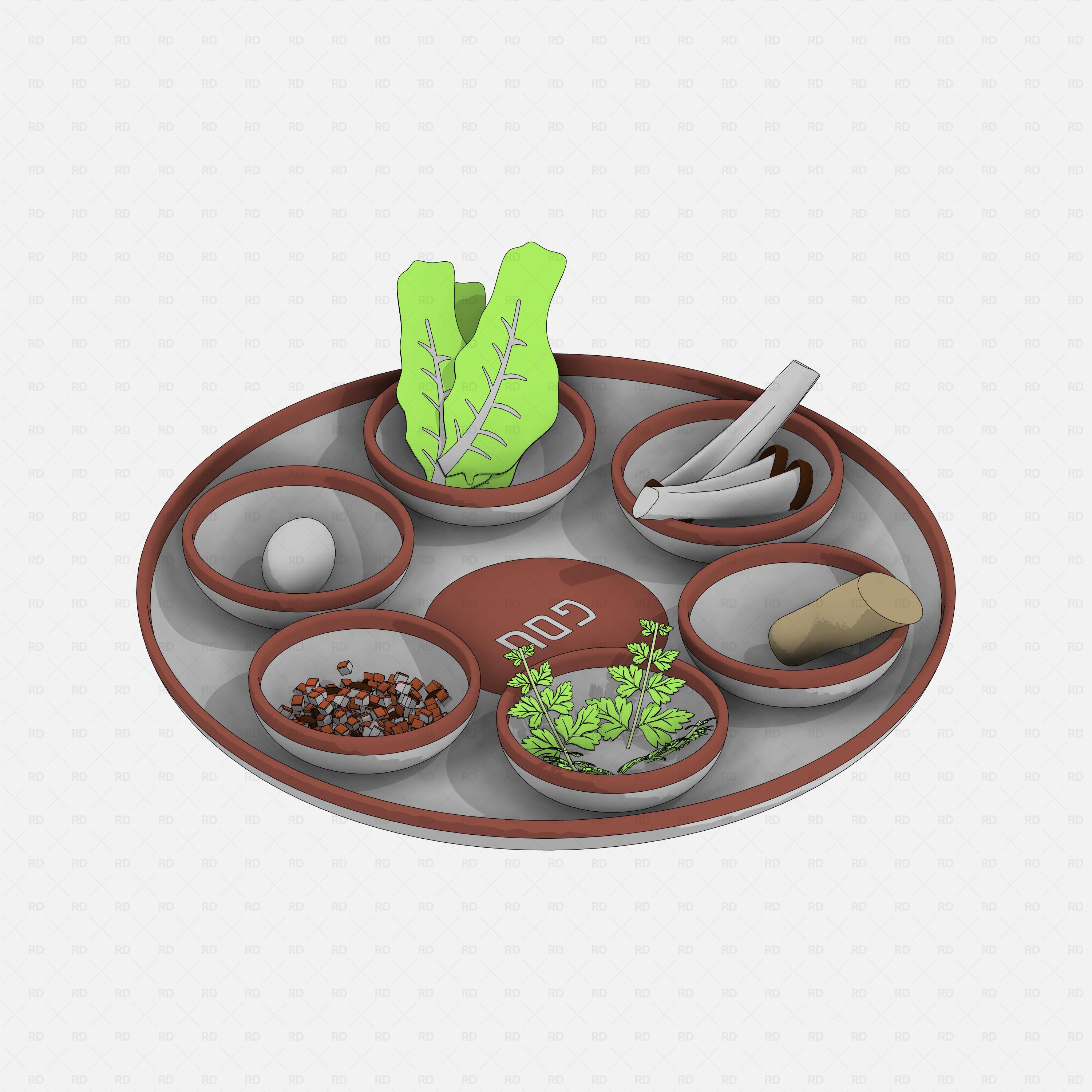 Revit Passover 2026 RD Studio BIM blocks rfa free download seder plate