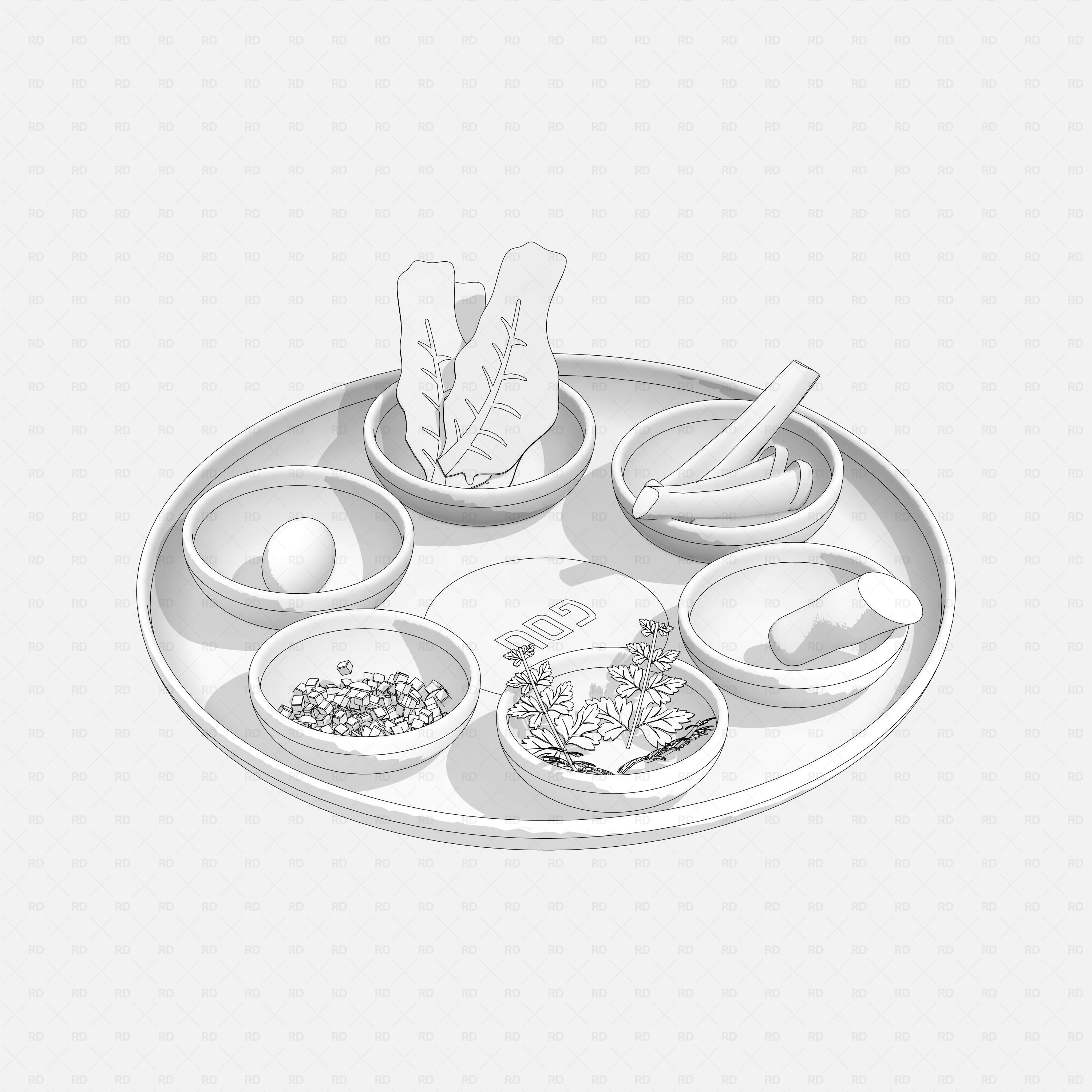 Revit Passover 2026 RD Studio BIM blocks rfa free download seder plate