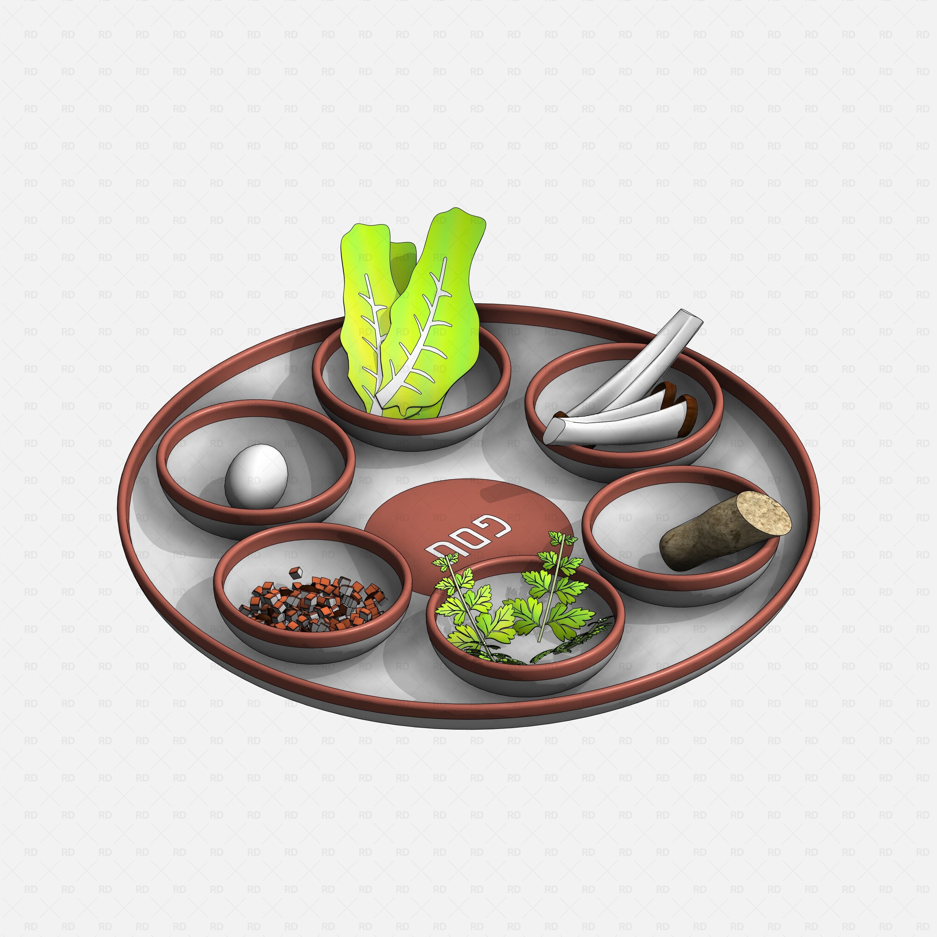 Revit Passover 2026 RD Studio BIM blocks rfa free download seder plate