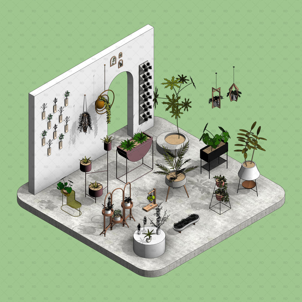 hanging plants revit Download Revit Potted Plants
