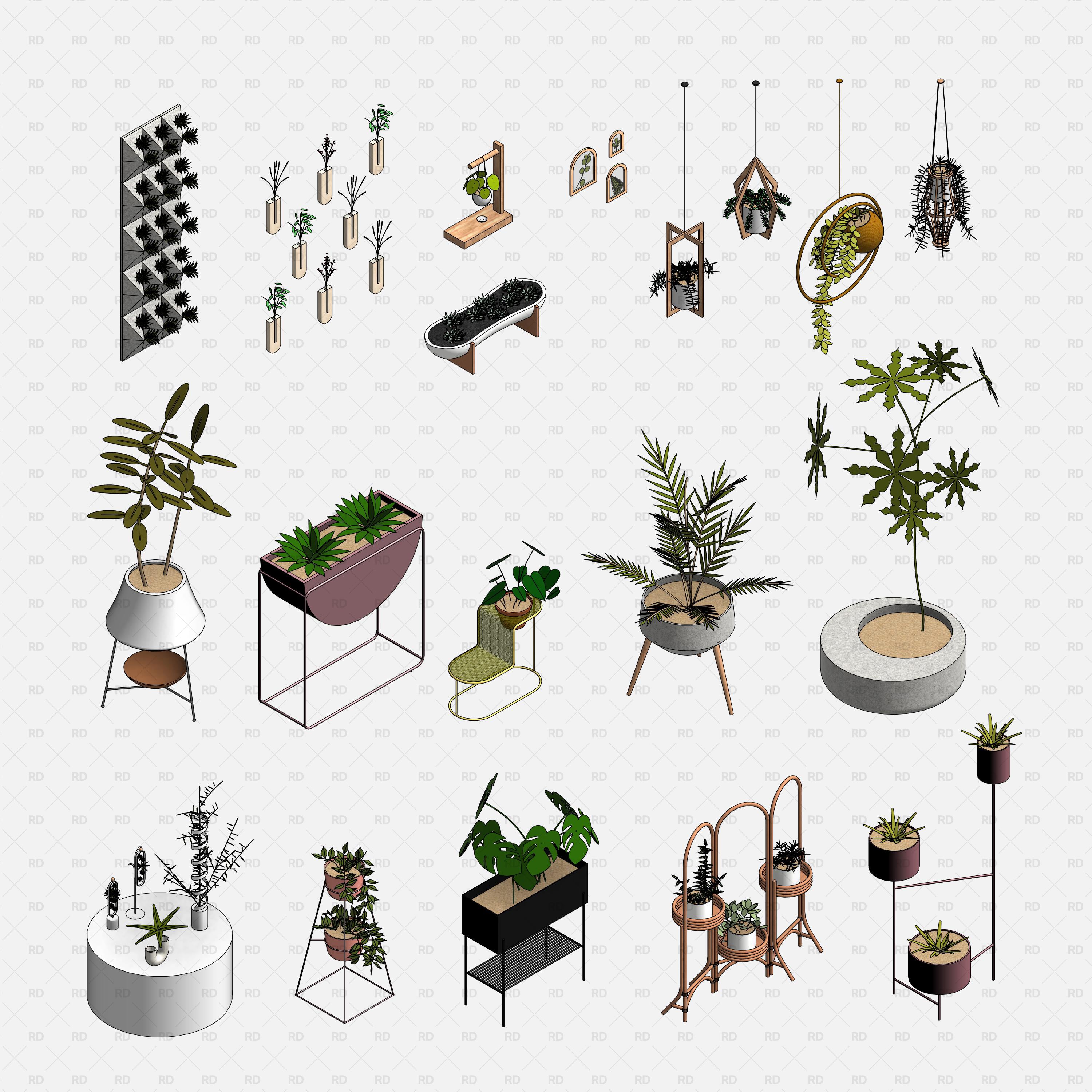 Revit Potted Plants