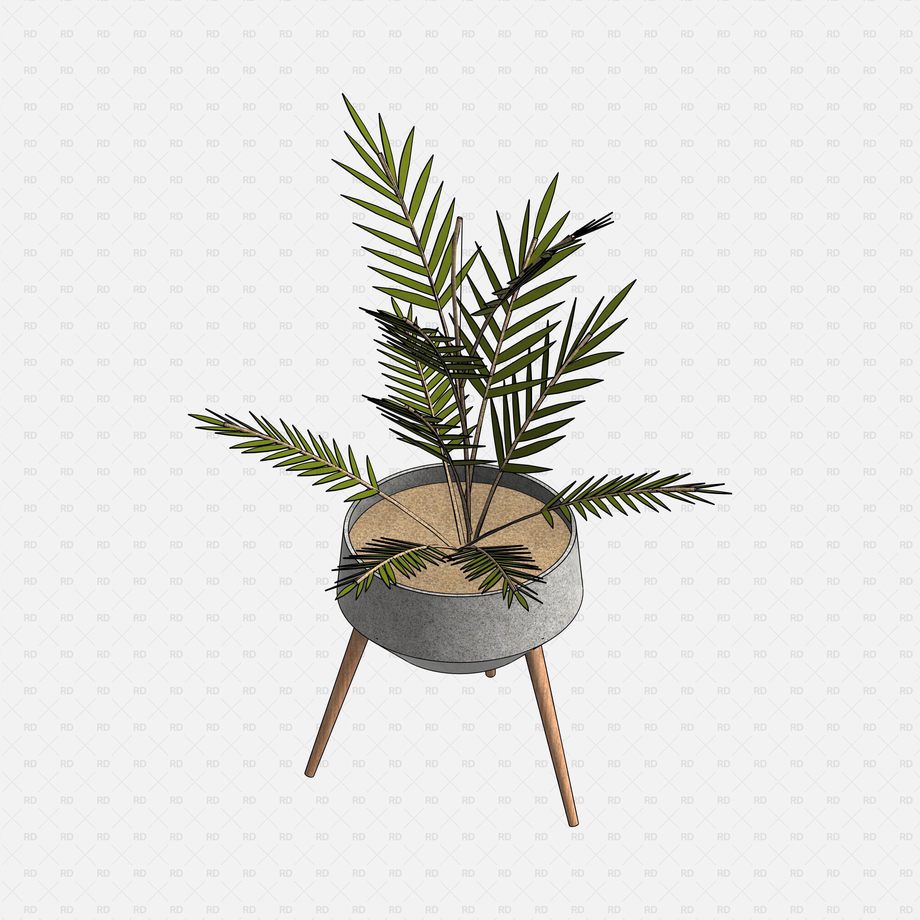 revit potted plant family