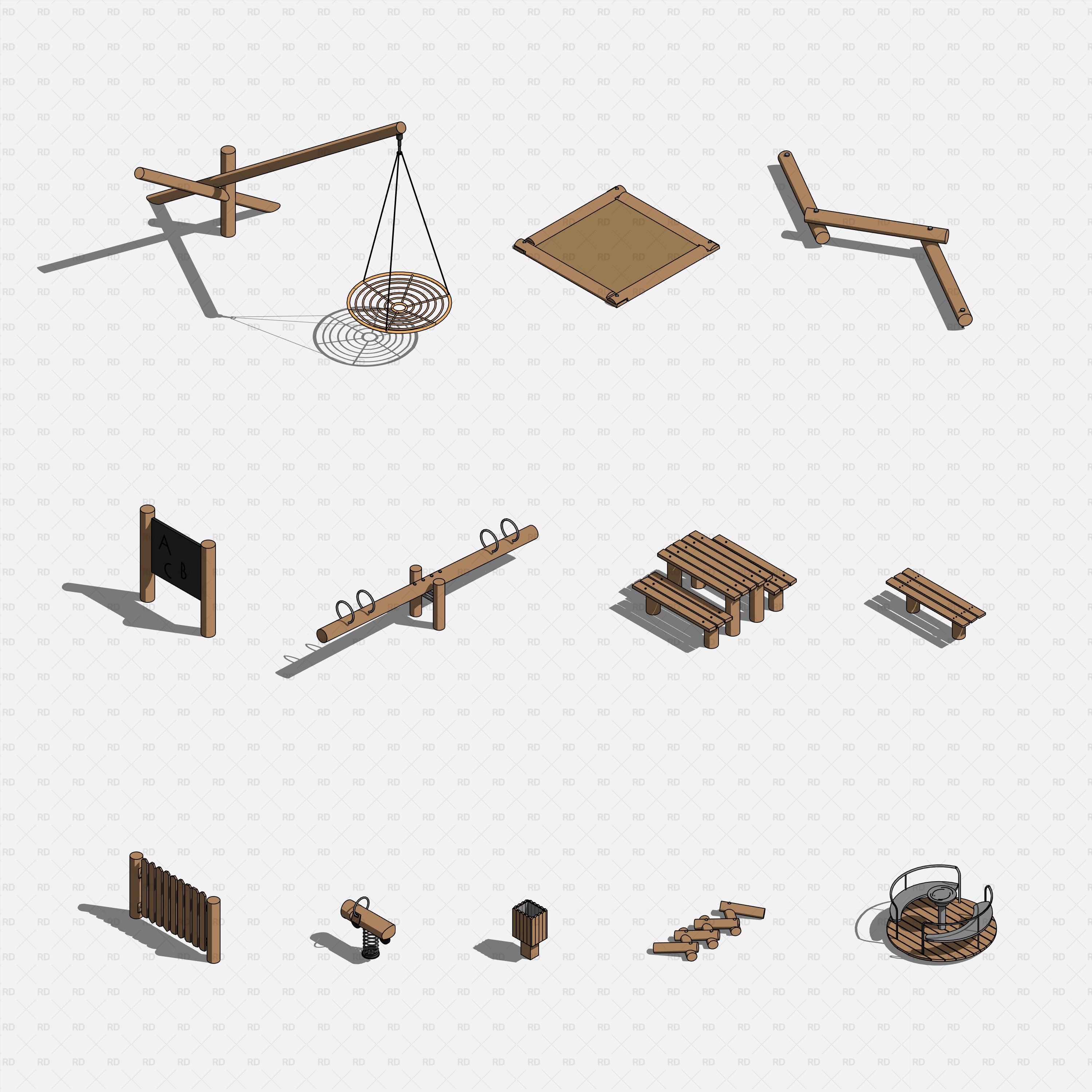 download revit 3d robinia playground