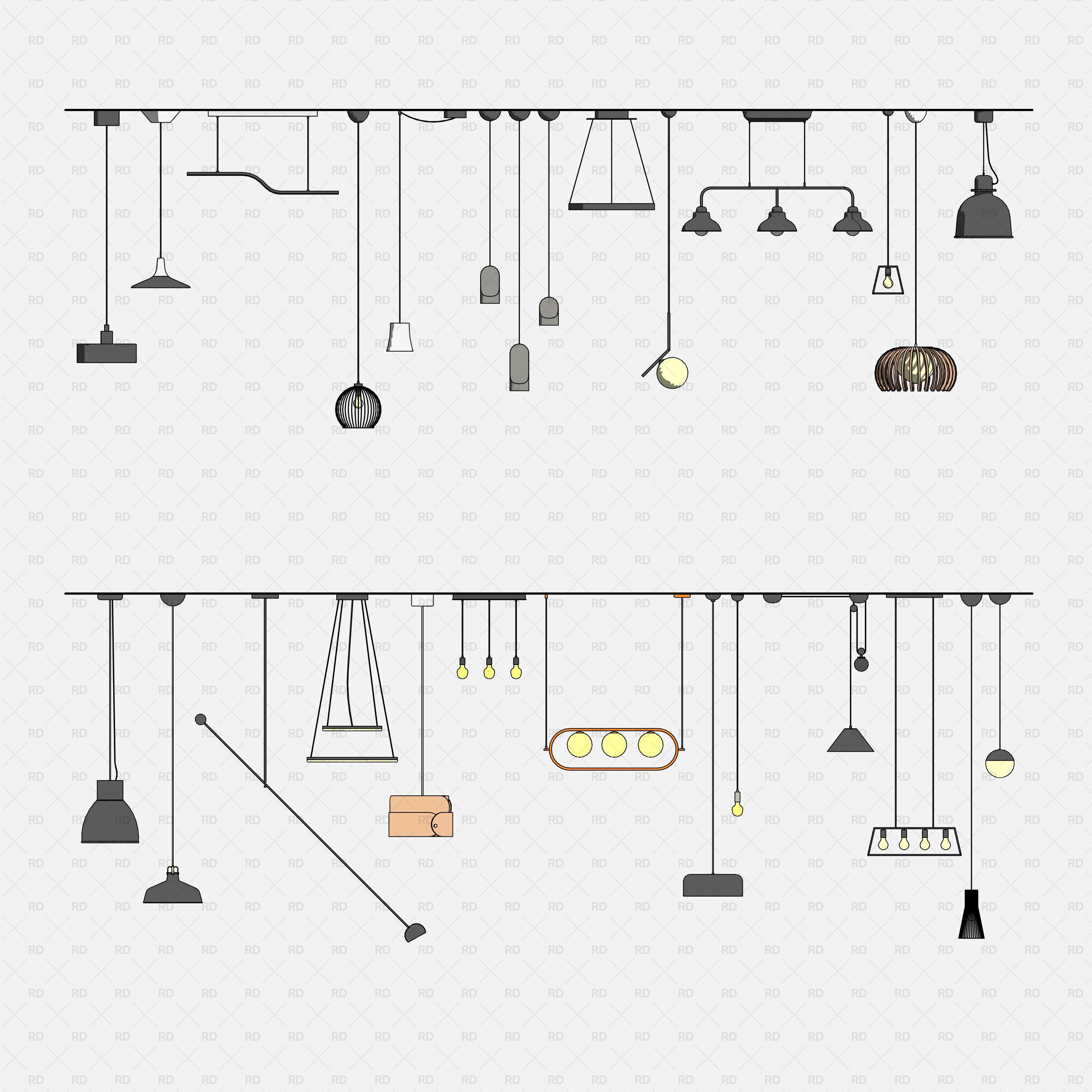 revit ceiling lamps