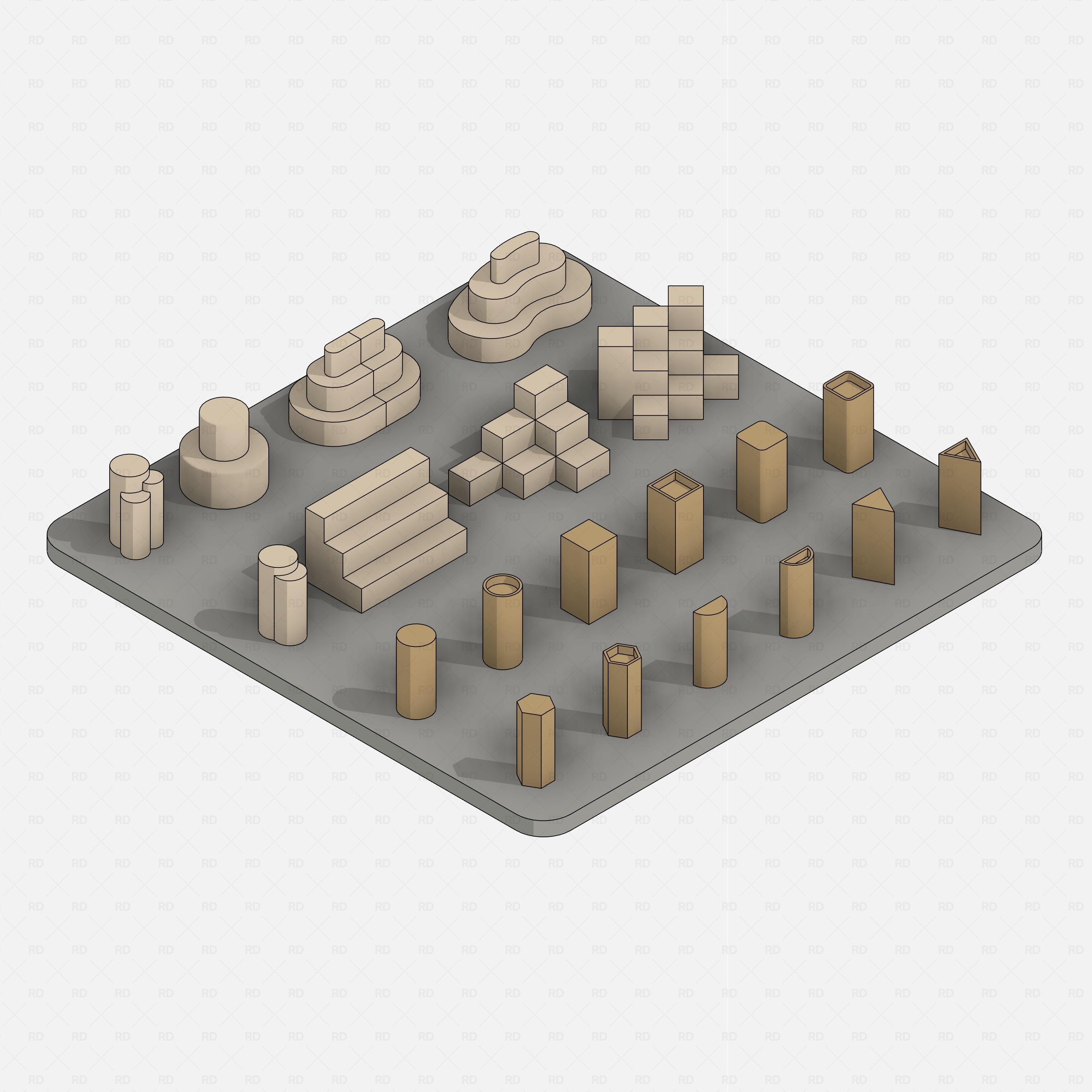 Revit Retail Furniture 01 RD Studio BIM blocks rfa 