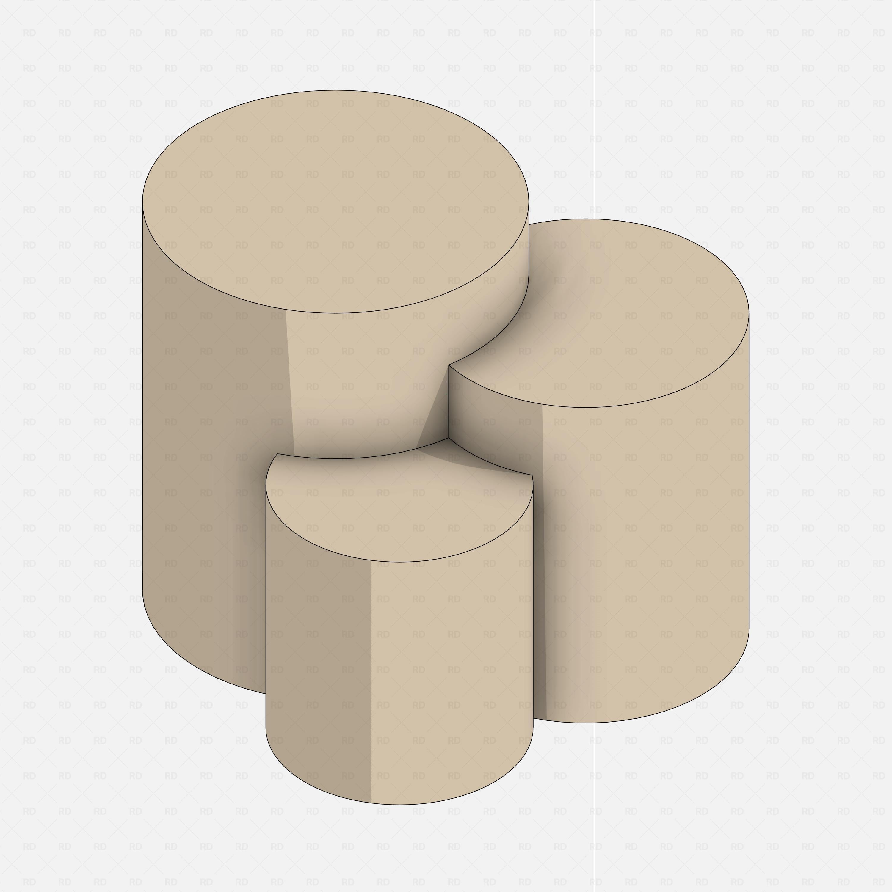 Revit Retail Furniture 01 RD Studio BIM blocks rfa free download display table