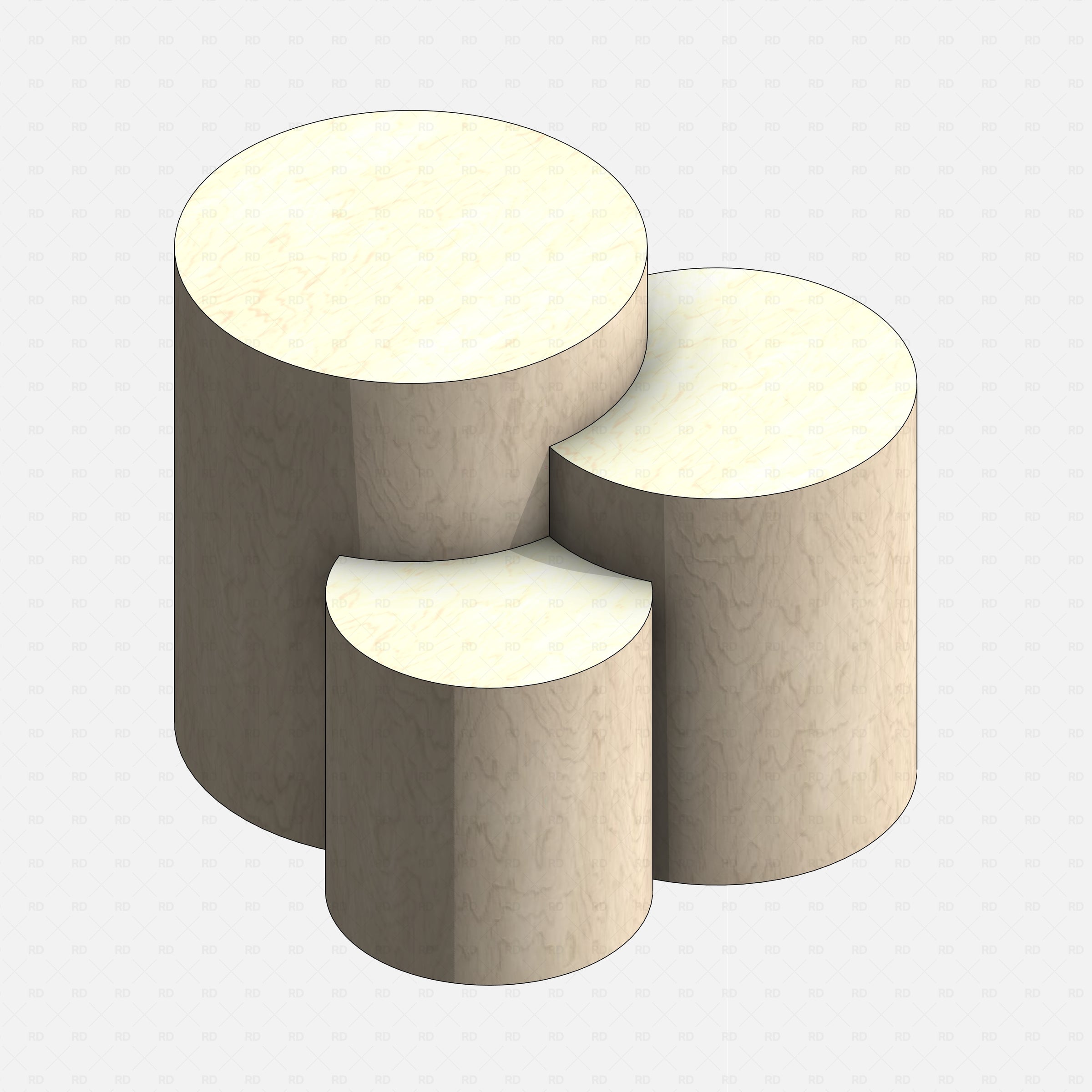 Revit Retail Furniture 01 RD Studio BIM blocks rfa free download realistic display table