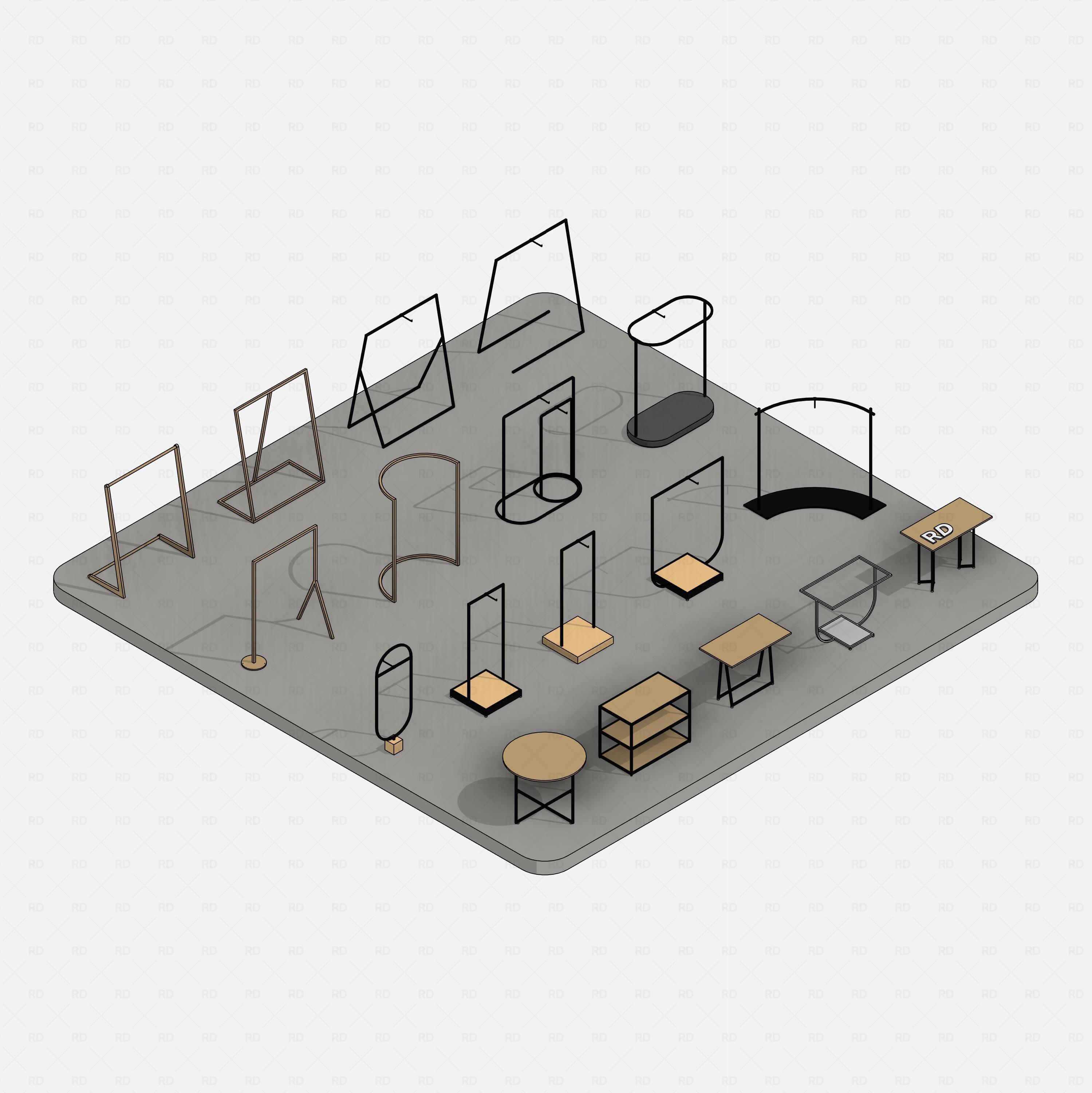 Revit Retail Clothing Racks