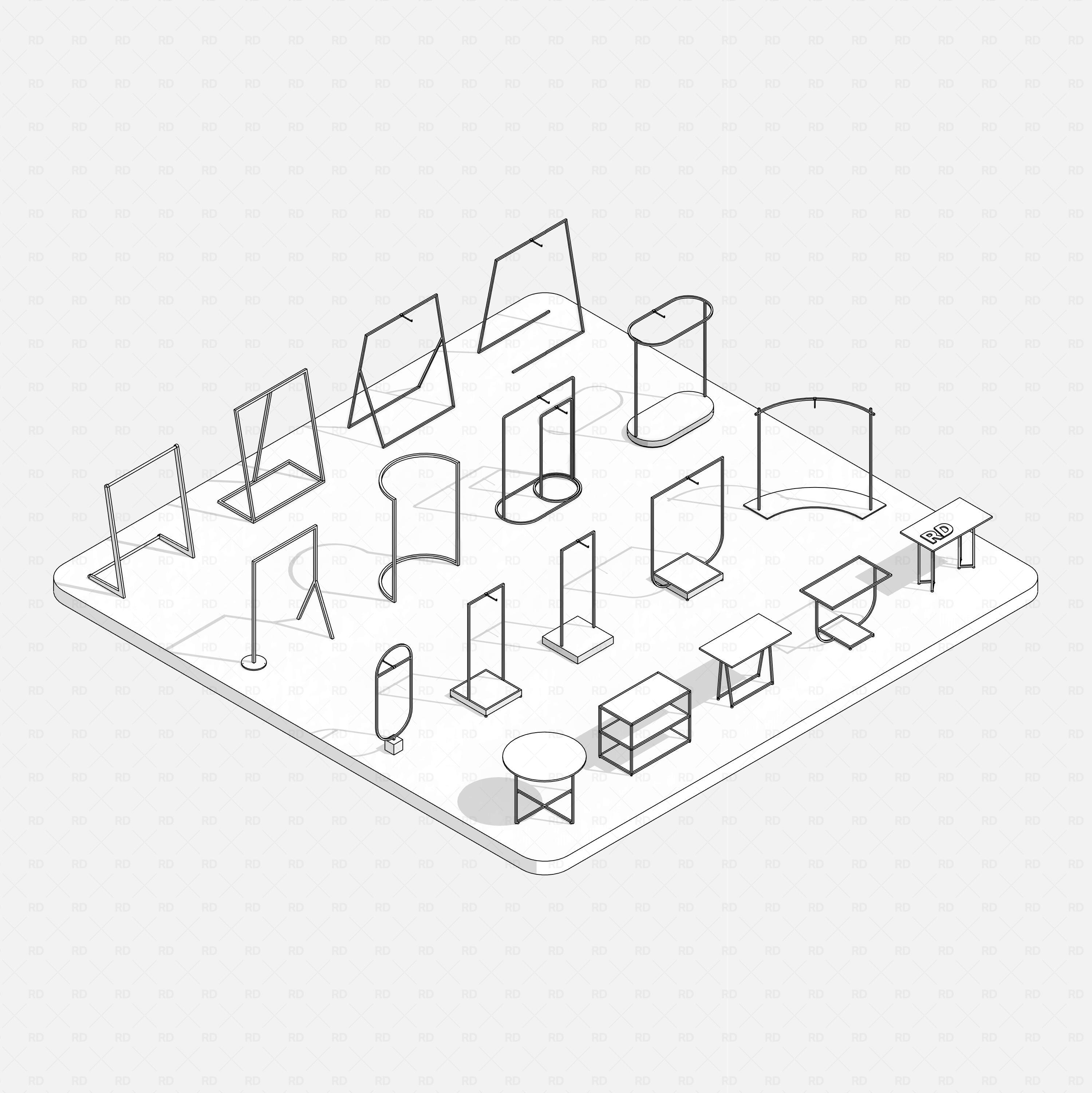 Revit Retail Clothing Racks
