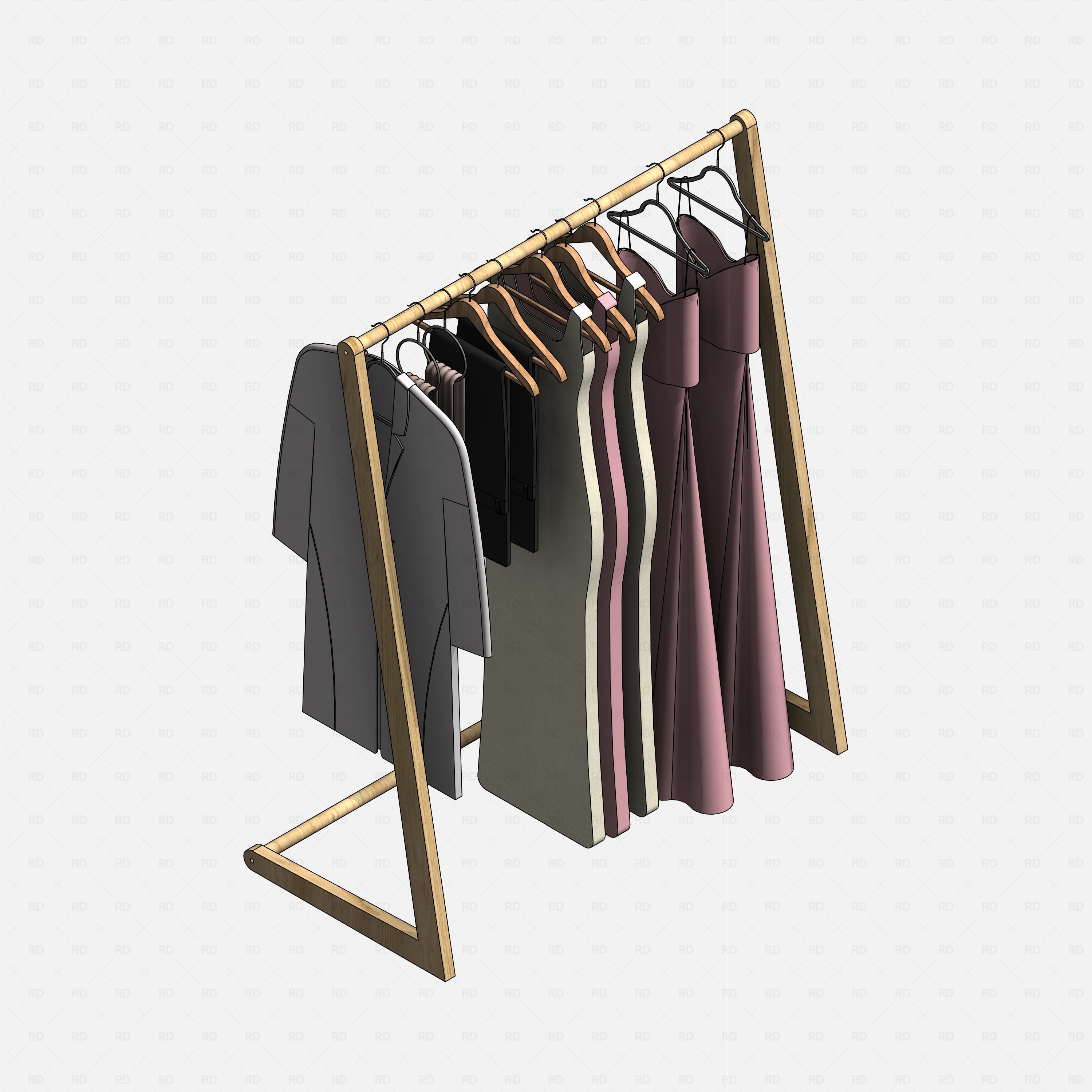 Revit Retail Clothing Rack 01