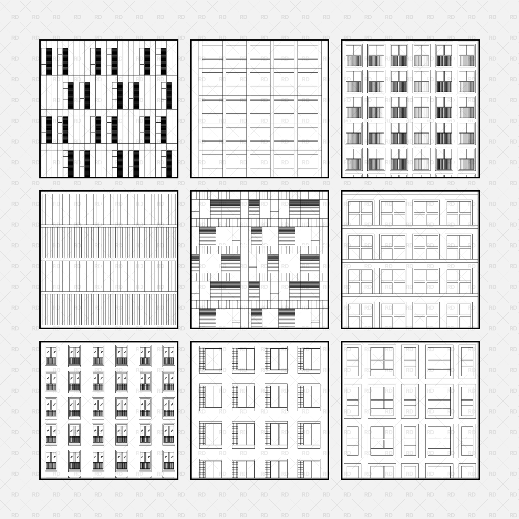 Revit Pattern Creator Revit Patterns Library - Office Building Facades | RD Studio