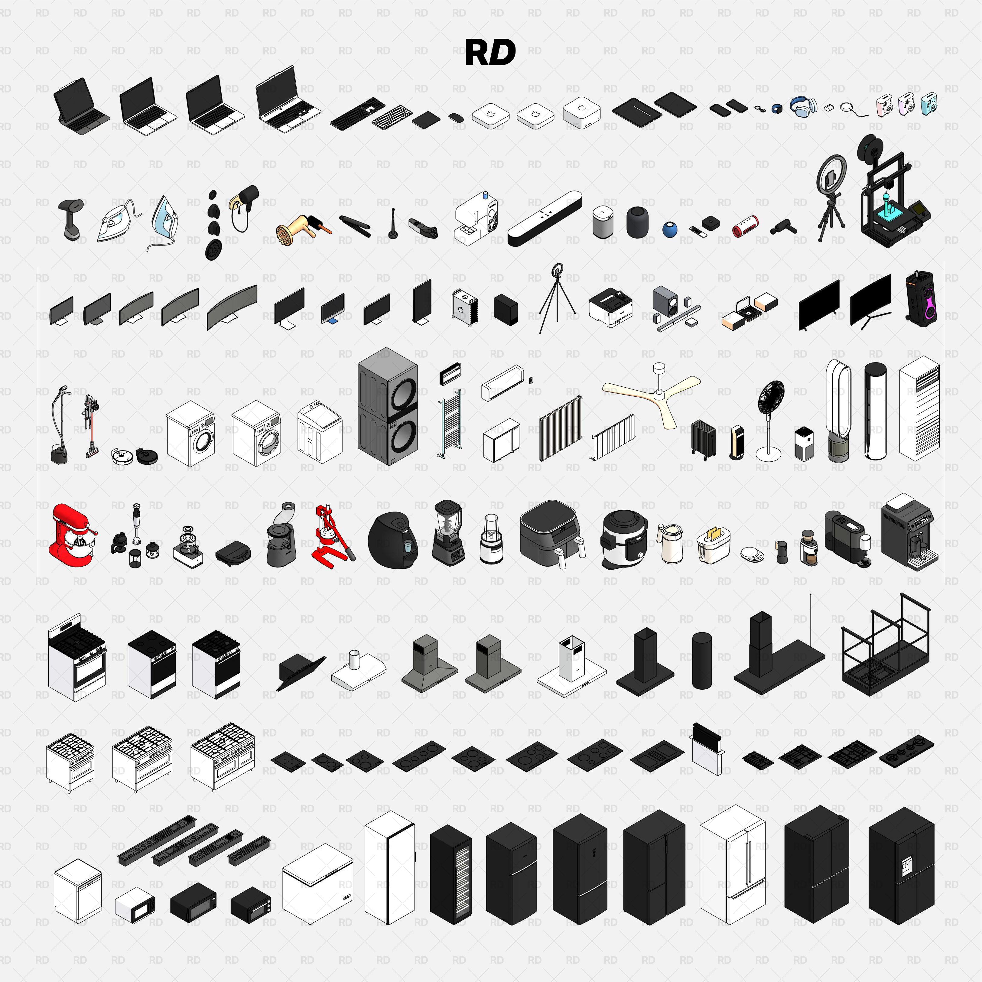 revit appliances families