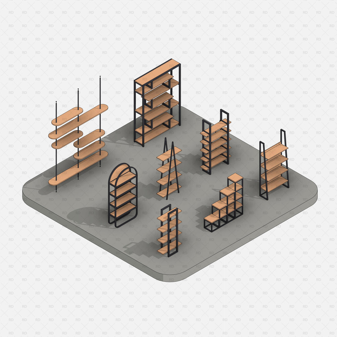 Small Revit Storage Racks Download Revit Shelving System | RD Studio