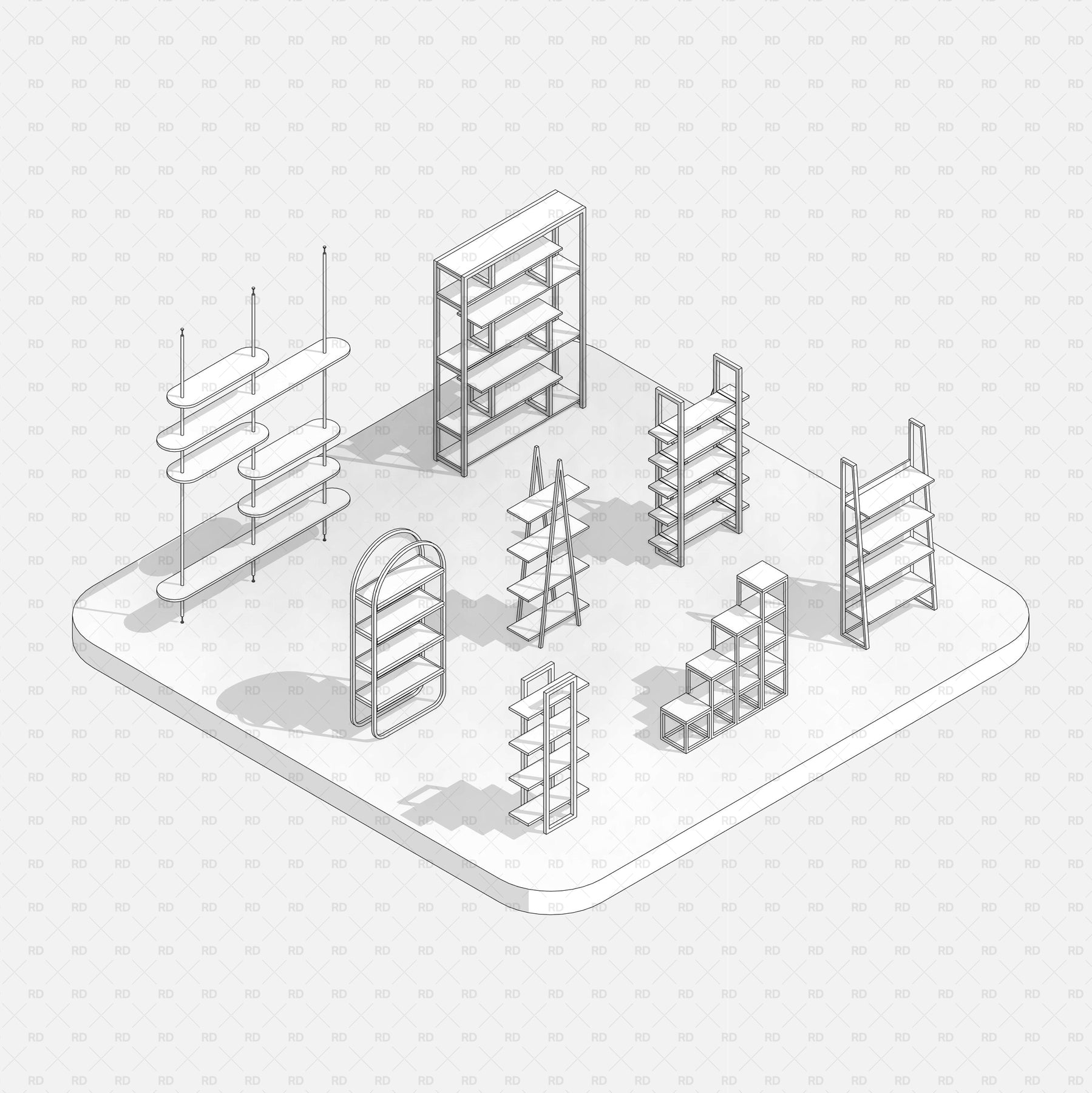 Small Revit Storage Racks Download Revit Shelving System | RD Studio