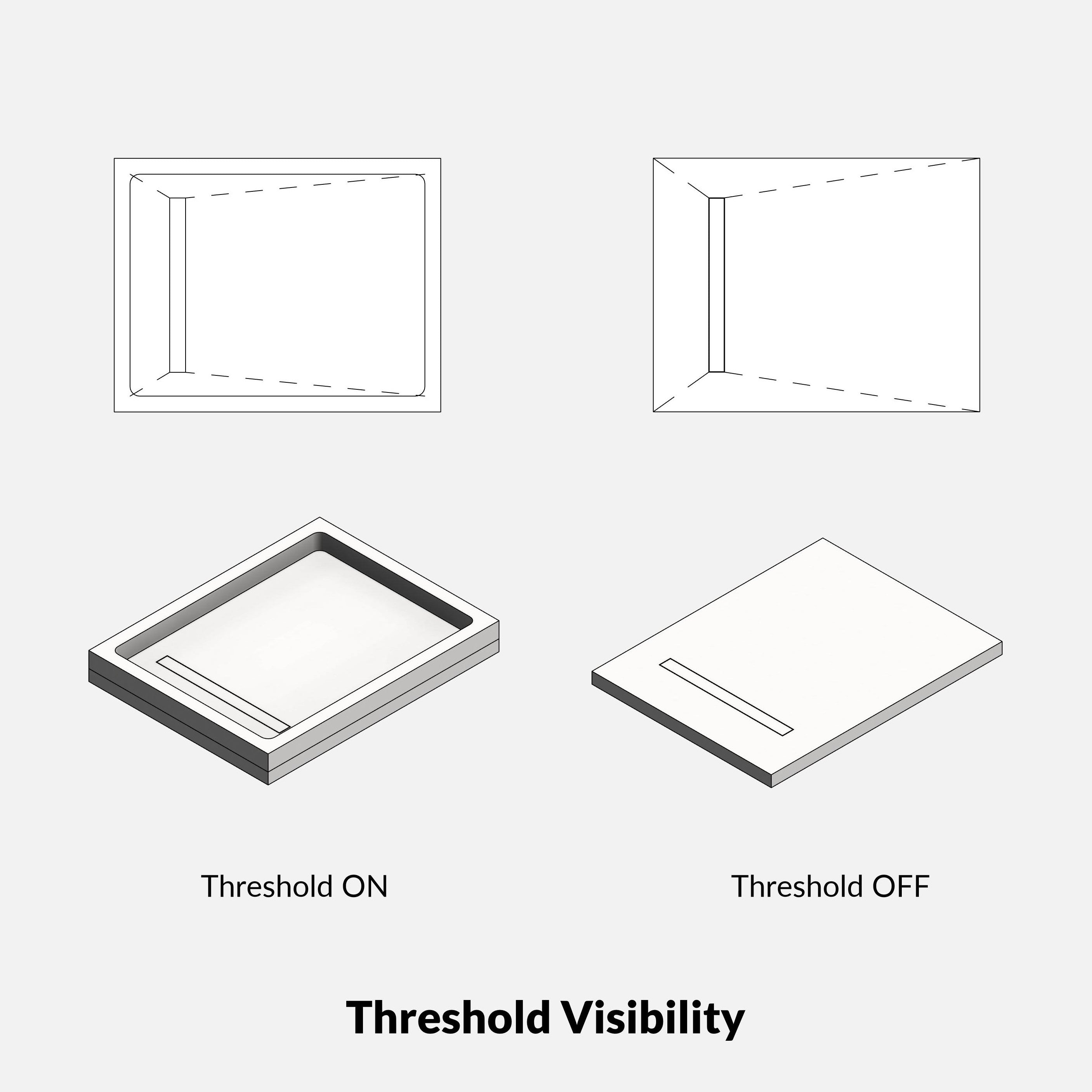 Revit shower tray Pack RD Studio BIM blocks rfa threshld visibility