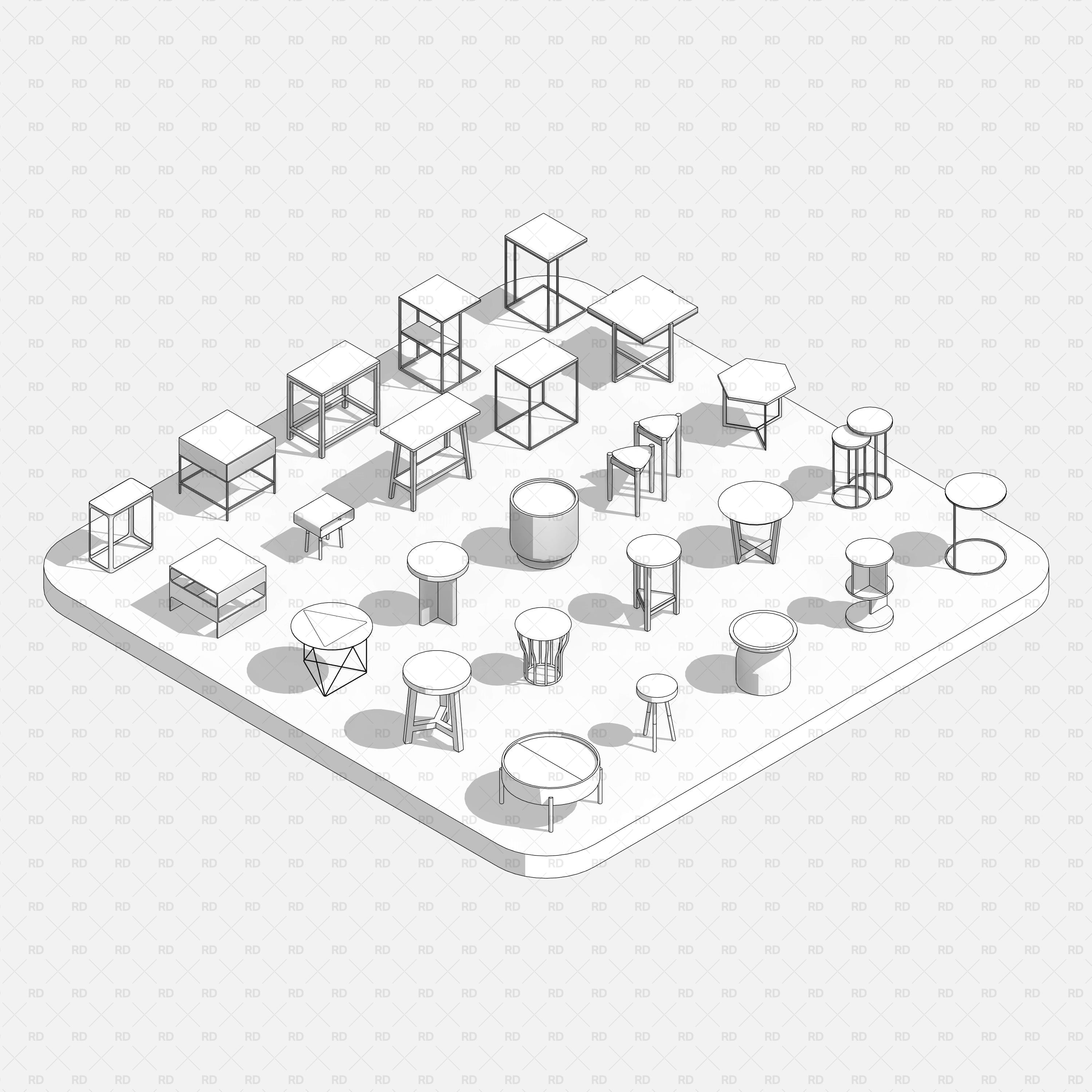 revit side table family