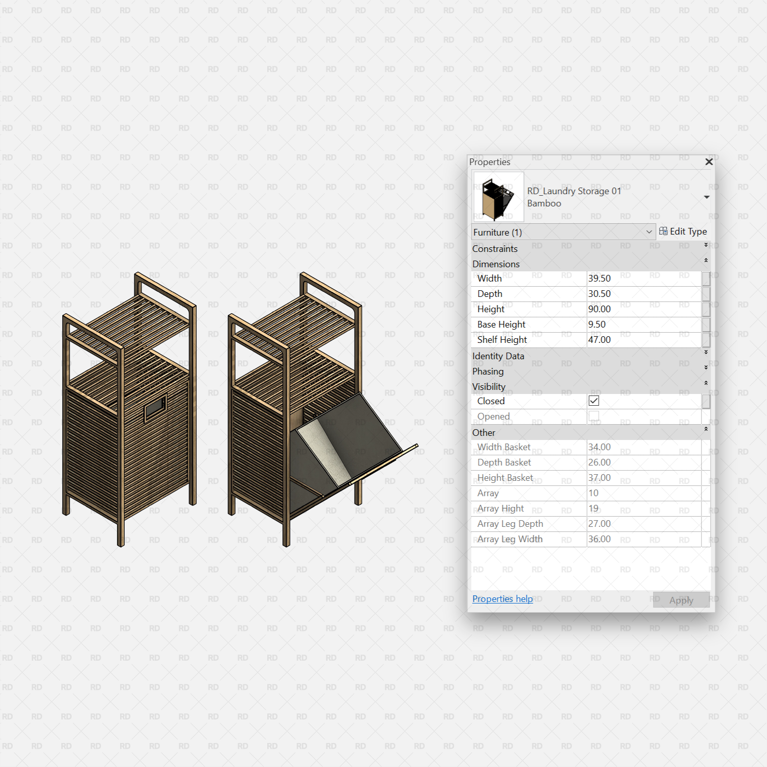 revit laundry storage