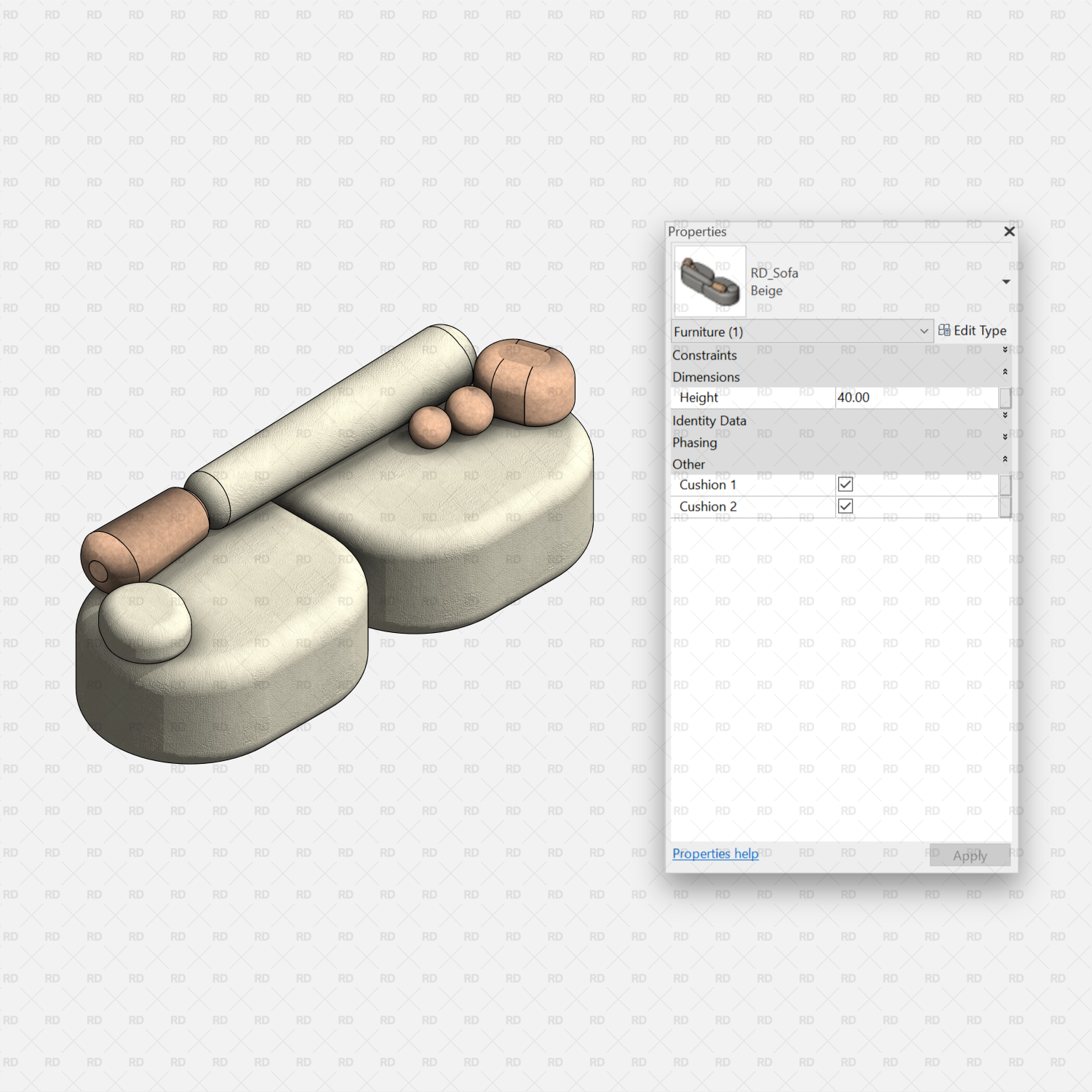 revit sofa family download