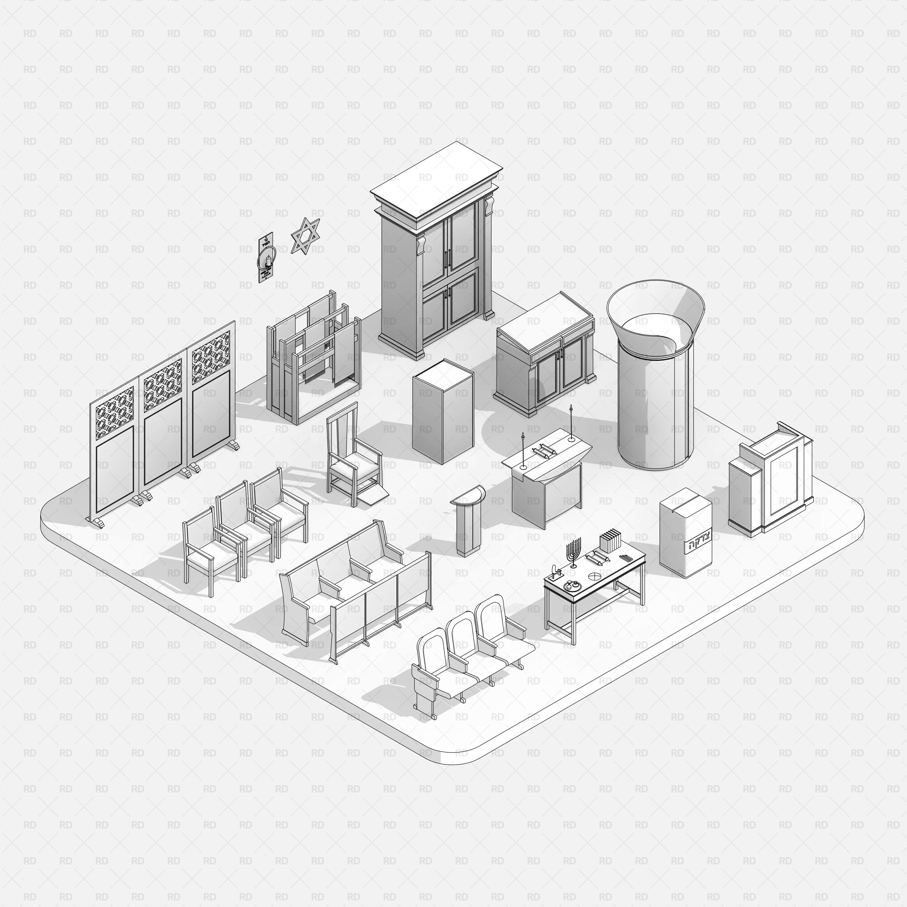 revit synagogue model