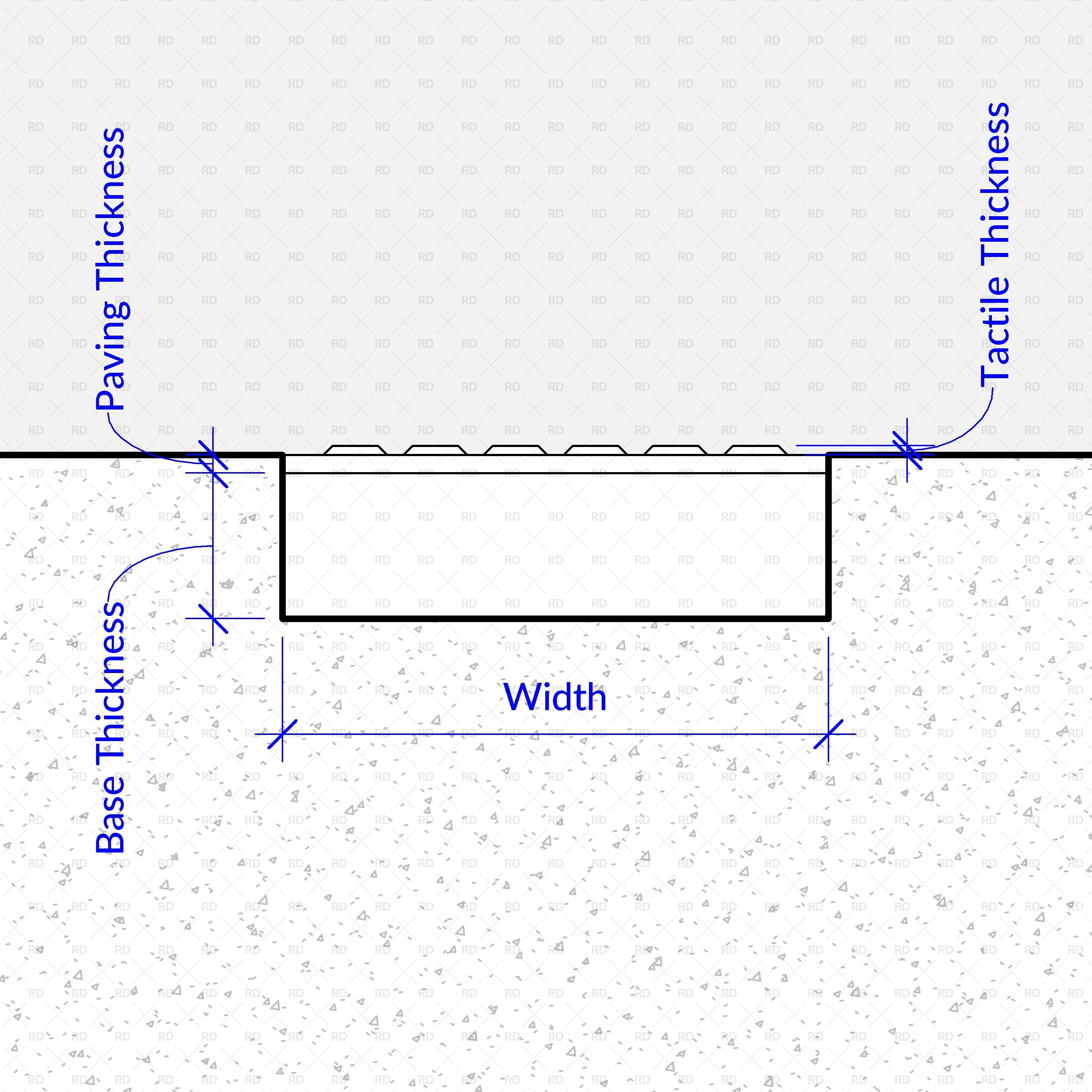 revit tactile paving section