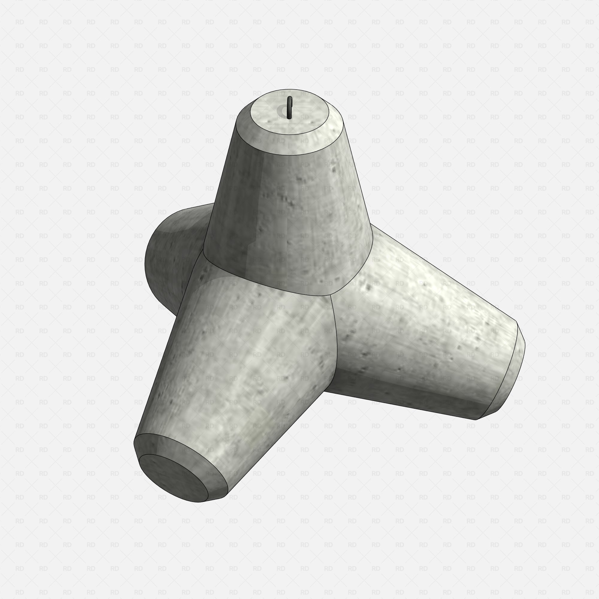 Fully Parametric Revit Tetrapod Family bim object