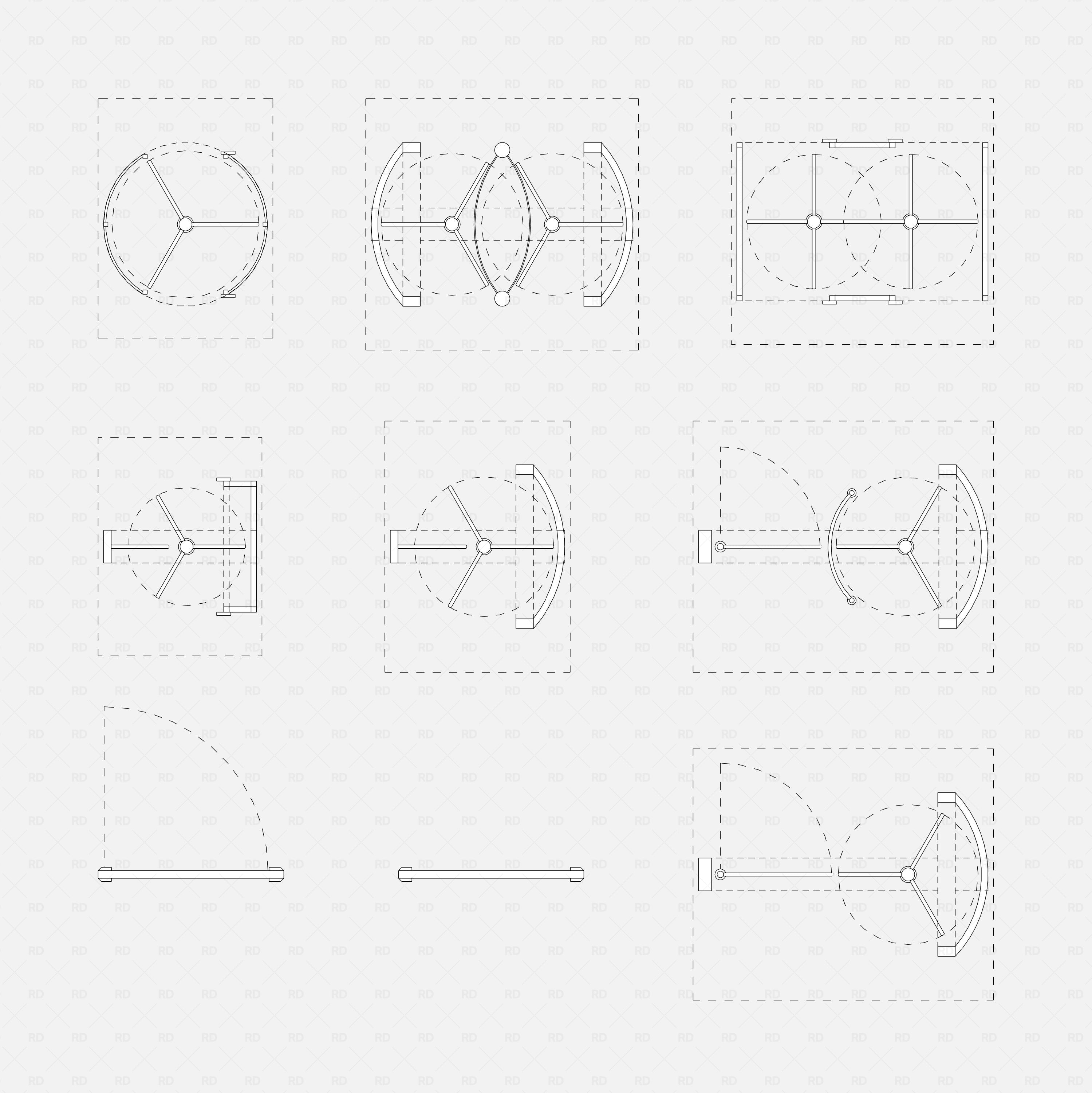 Revit Turnstile full height Gates RD Studio BIM blocks rfa floor plan