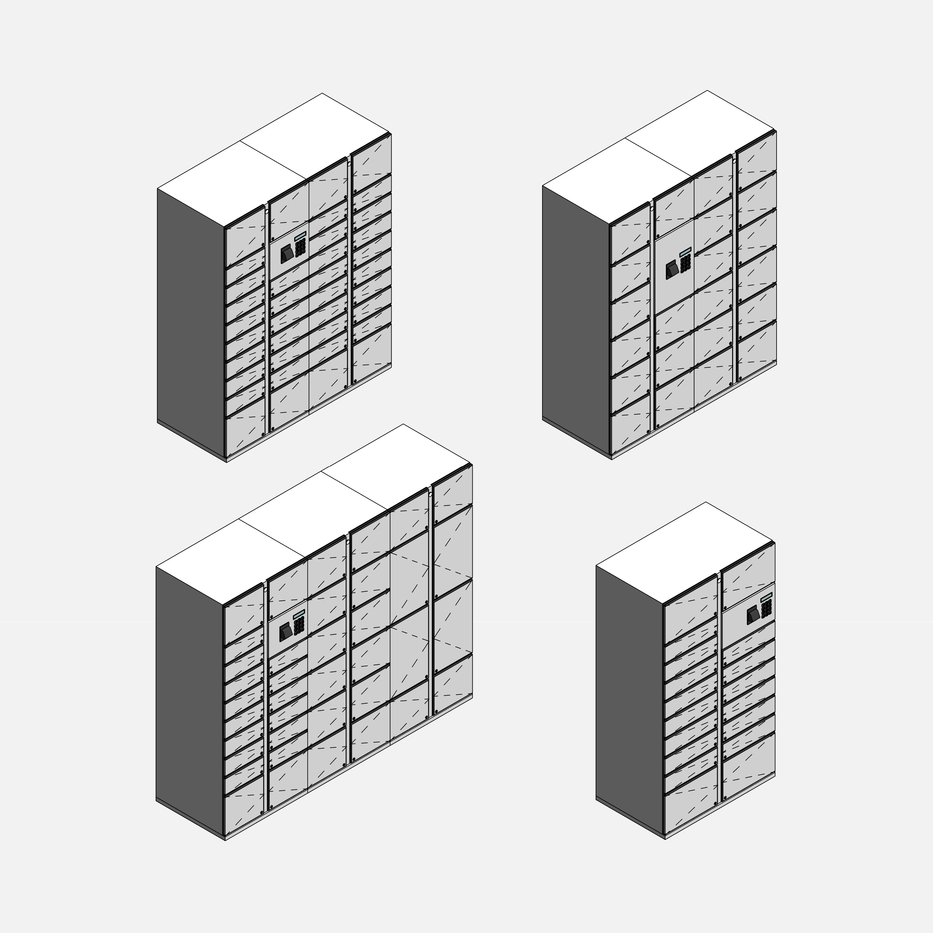Revit Vending Machines Pack RD Studio BIM blocks rfa delivery locker variations