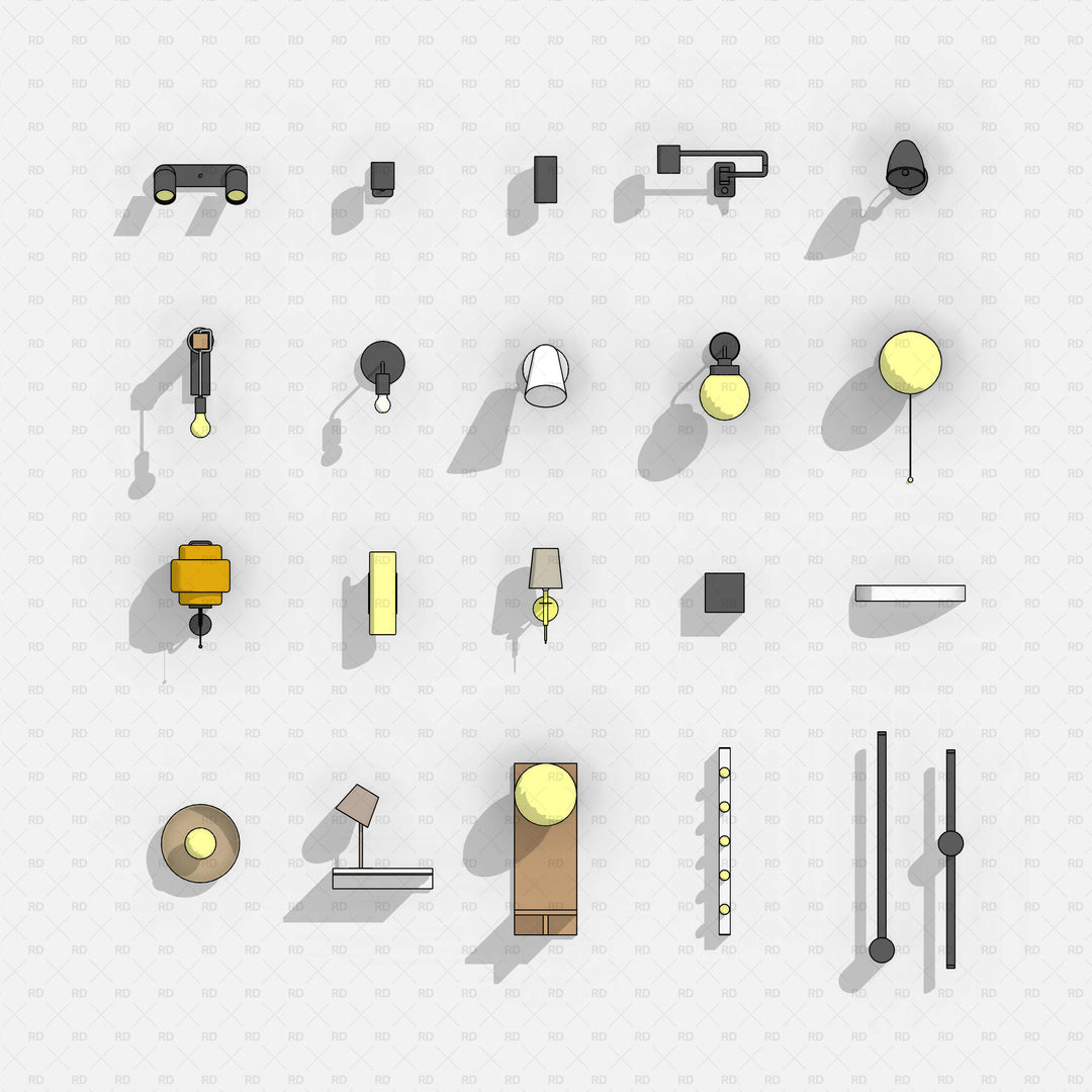 Wall Decor Rvt File Download Free Wall Lamp Revit Families | Lighting Fixtures | RD Studio