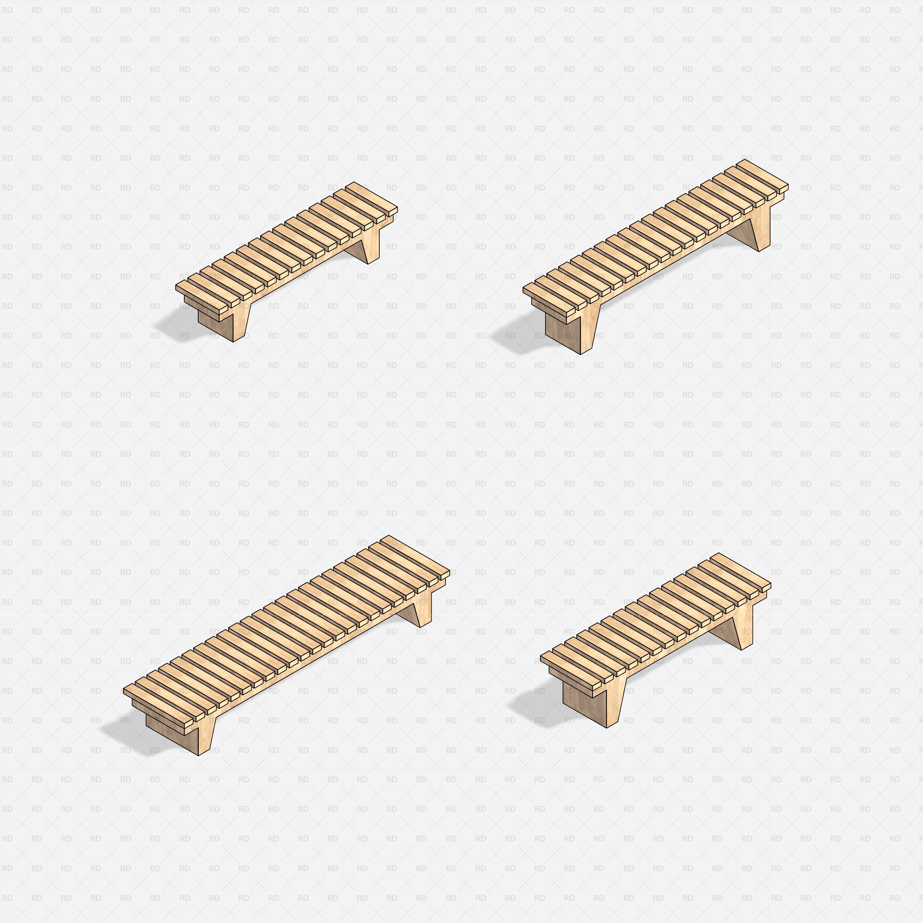 revit bench family