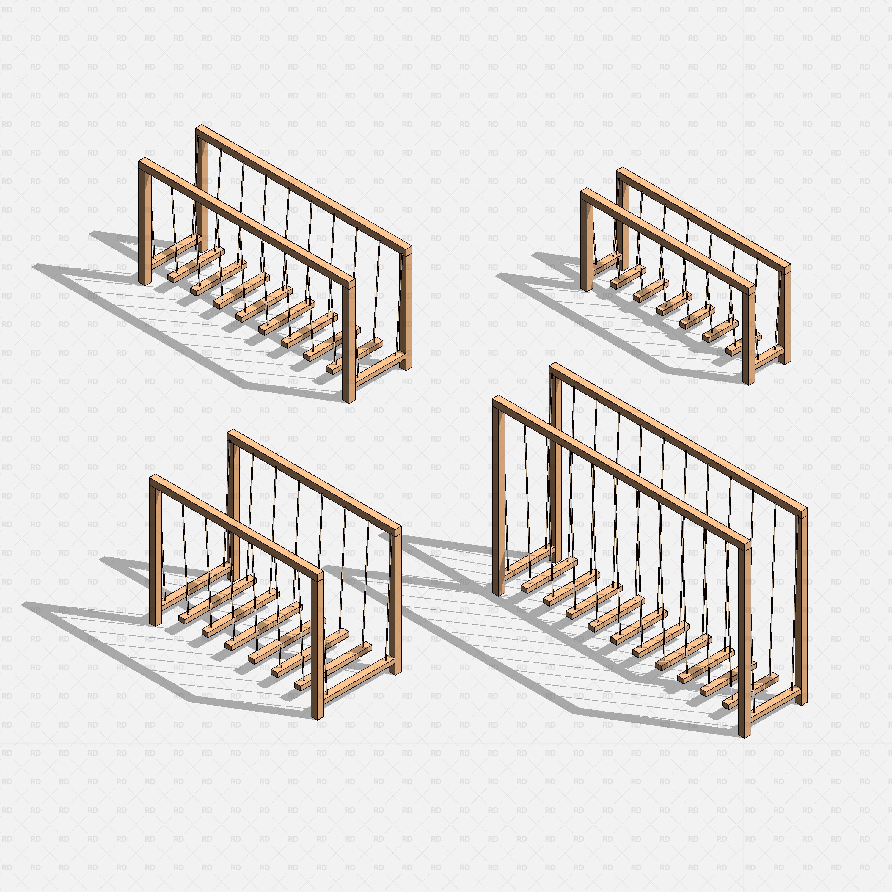 revit playground bridge wooden