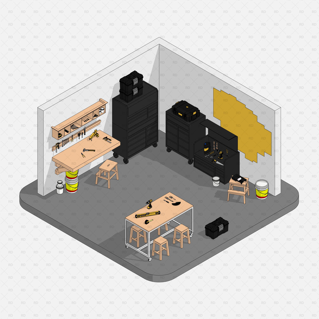 Revit Garage and Workshop Equipment and Tools | RD Studio