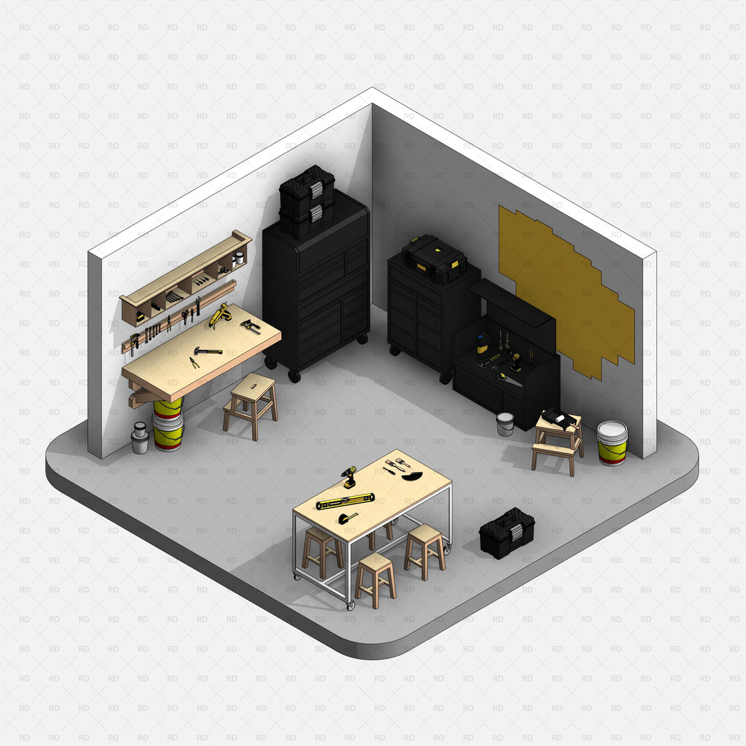 Revit Garage and Workshop Equipment and Tools | RD Studio
