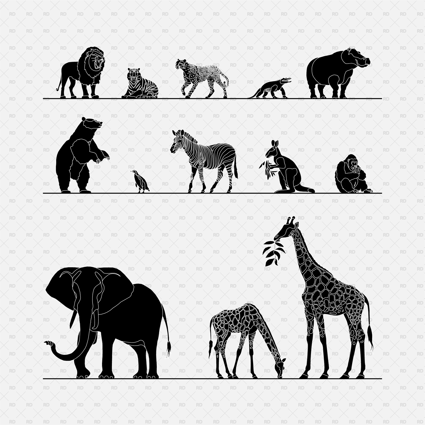 Animal Rvt Blocks Download Revit 2D Animals | Big Zoo Animals for Revit | RD Studio