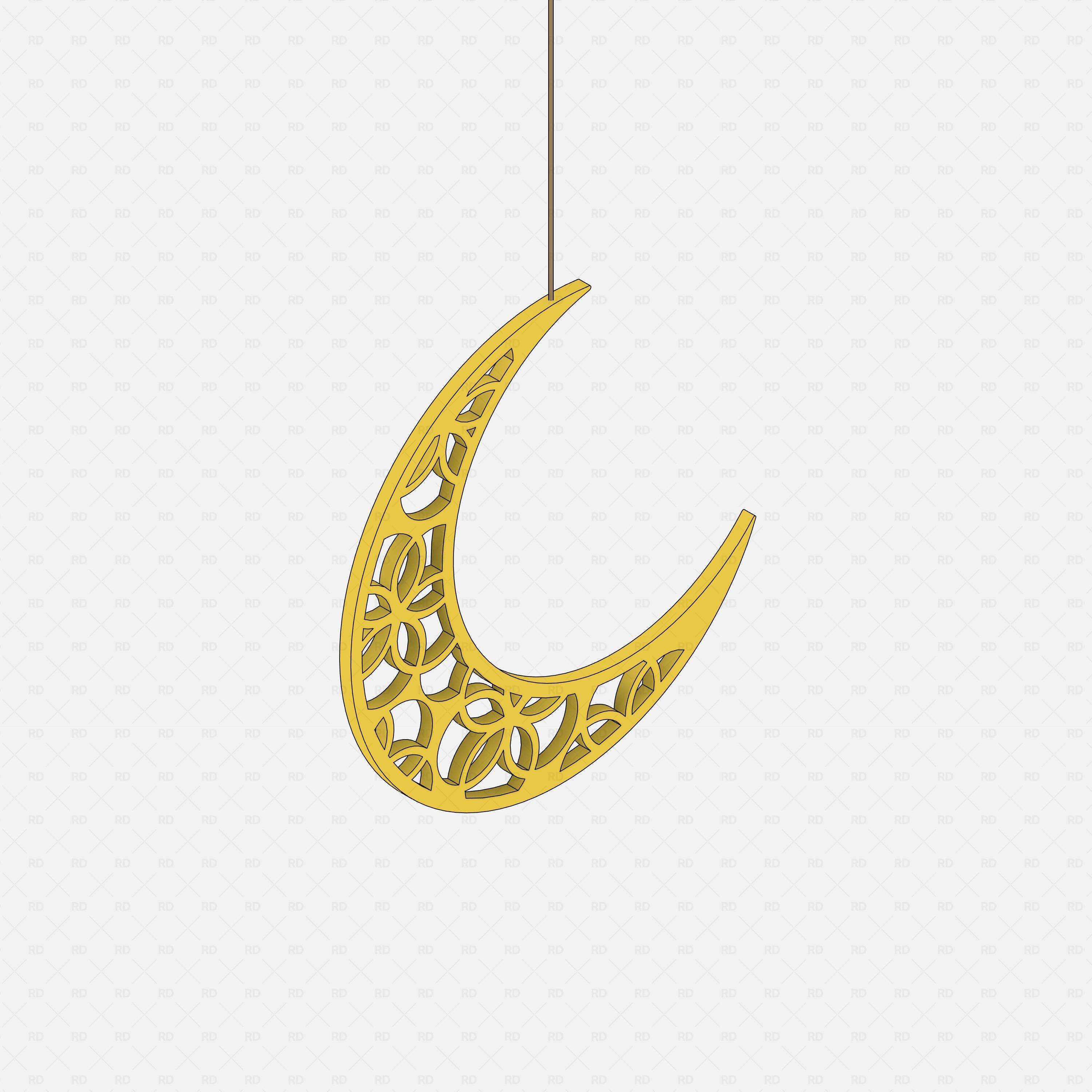 Revit ramadan decor Pack RD Studio BIM blocks rfa free download ramadan hanging crescent moon hilal decor