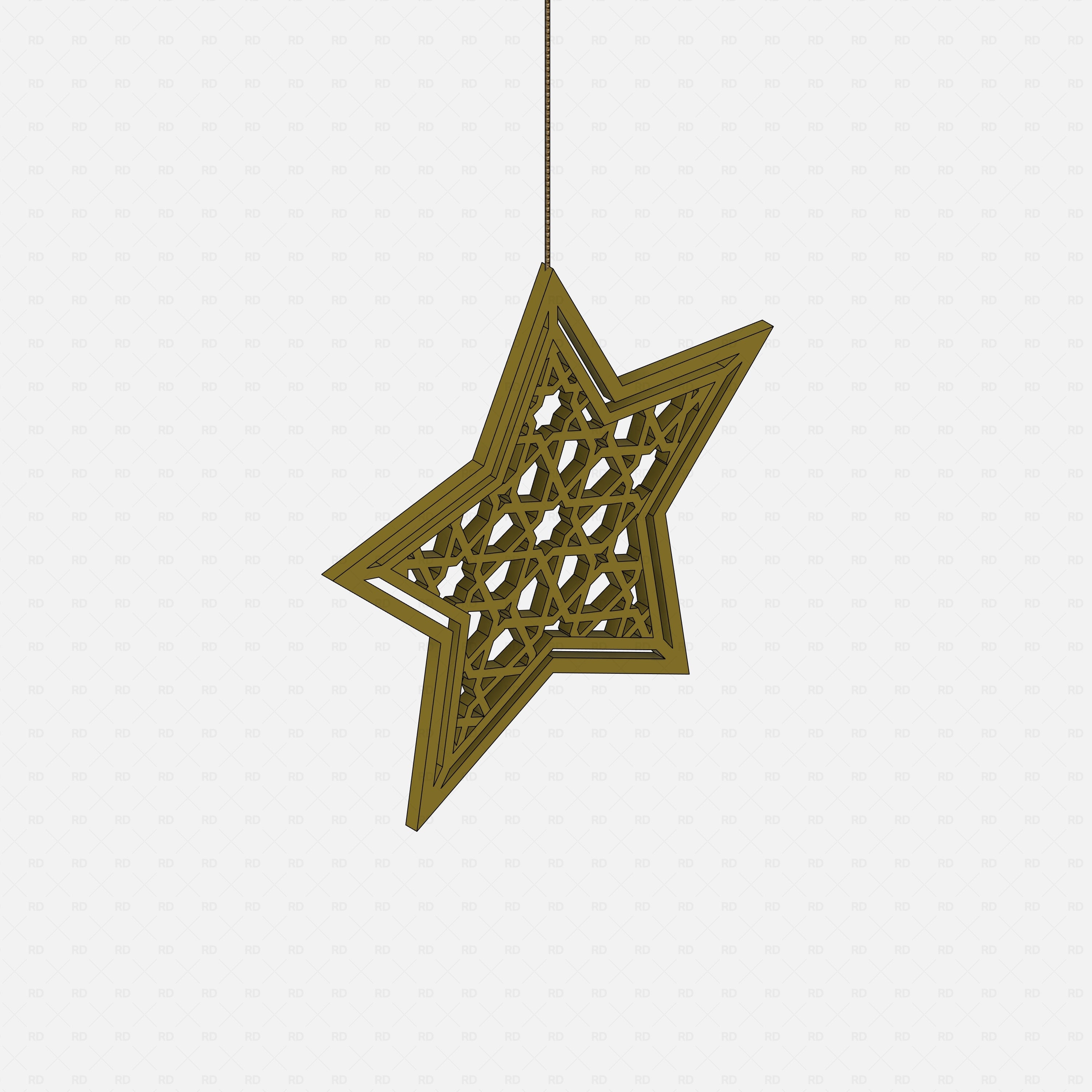 Revit ramadan decor Pack RD Studio BIM blocks rfa free download realistic ramadan hanging five-pointed star decor